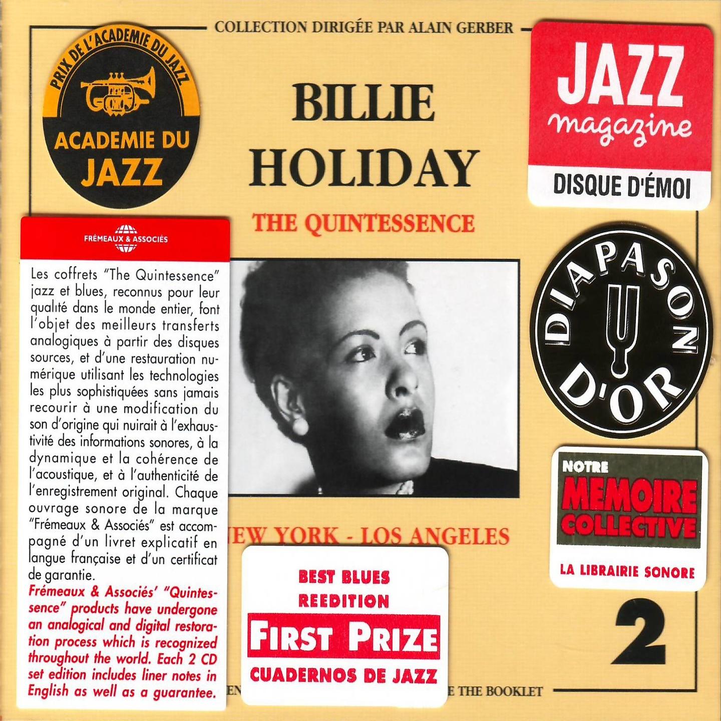 Постер альбома Billie Holiday Quintessence, Vol. 2: New York Los Angeles1934-1946