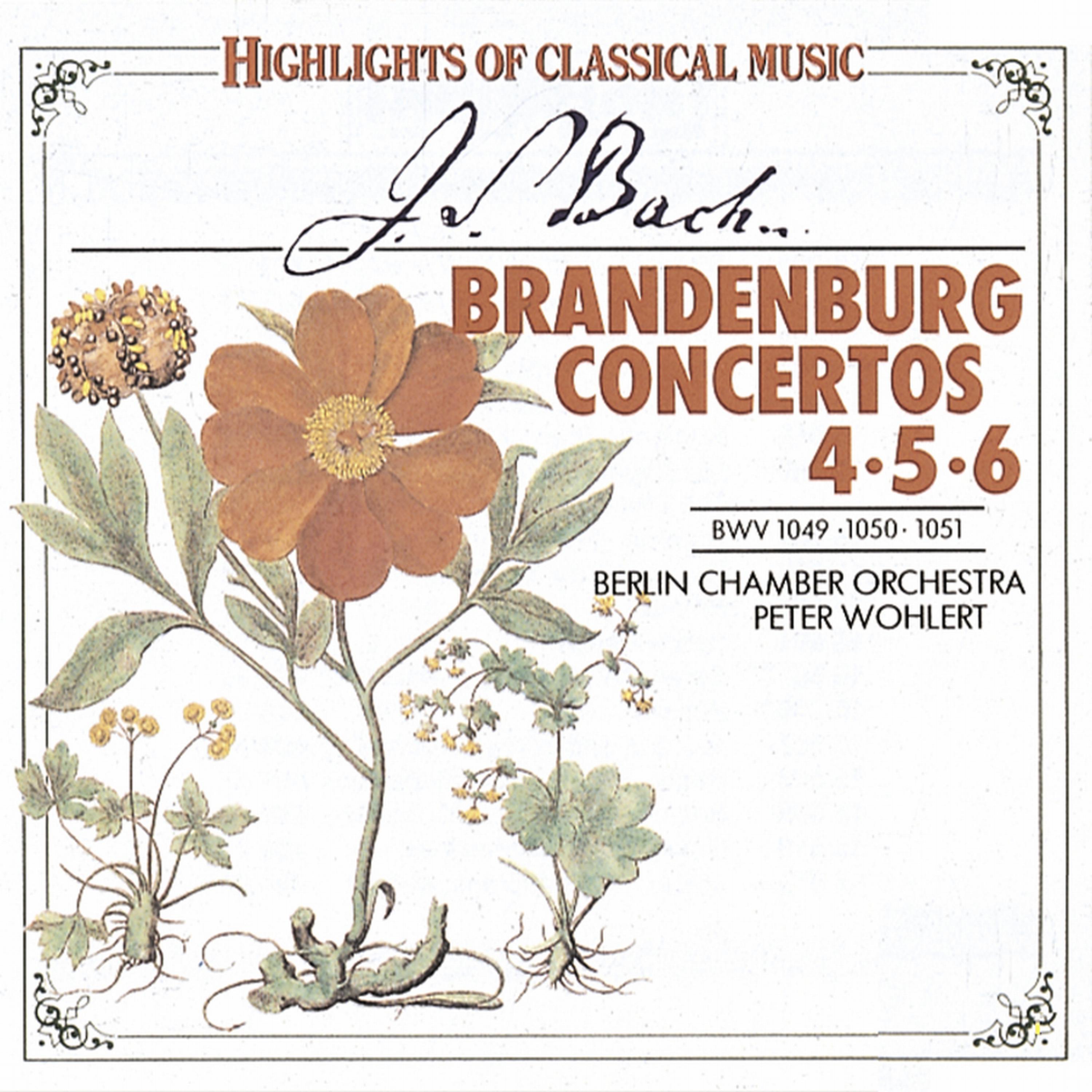 Постер альбома Brandenburg Concertos 4-6