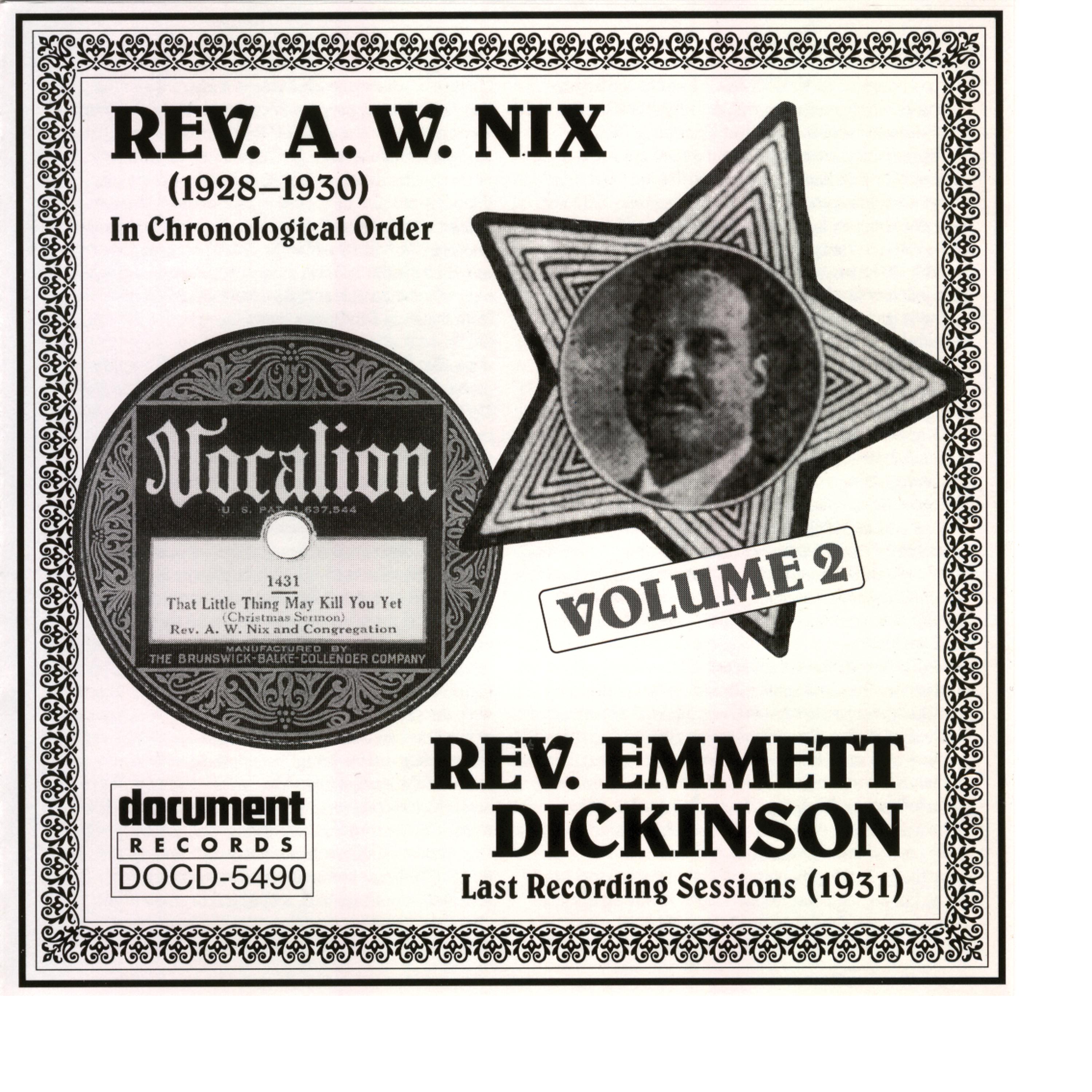 Постер альбома Rev. A.W. Nix & Rev. Emmett Dickinson Vol. 2 (1928-1931)