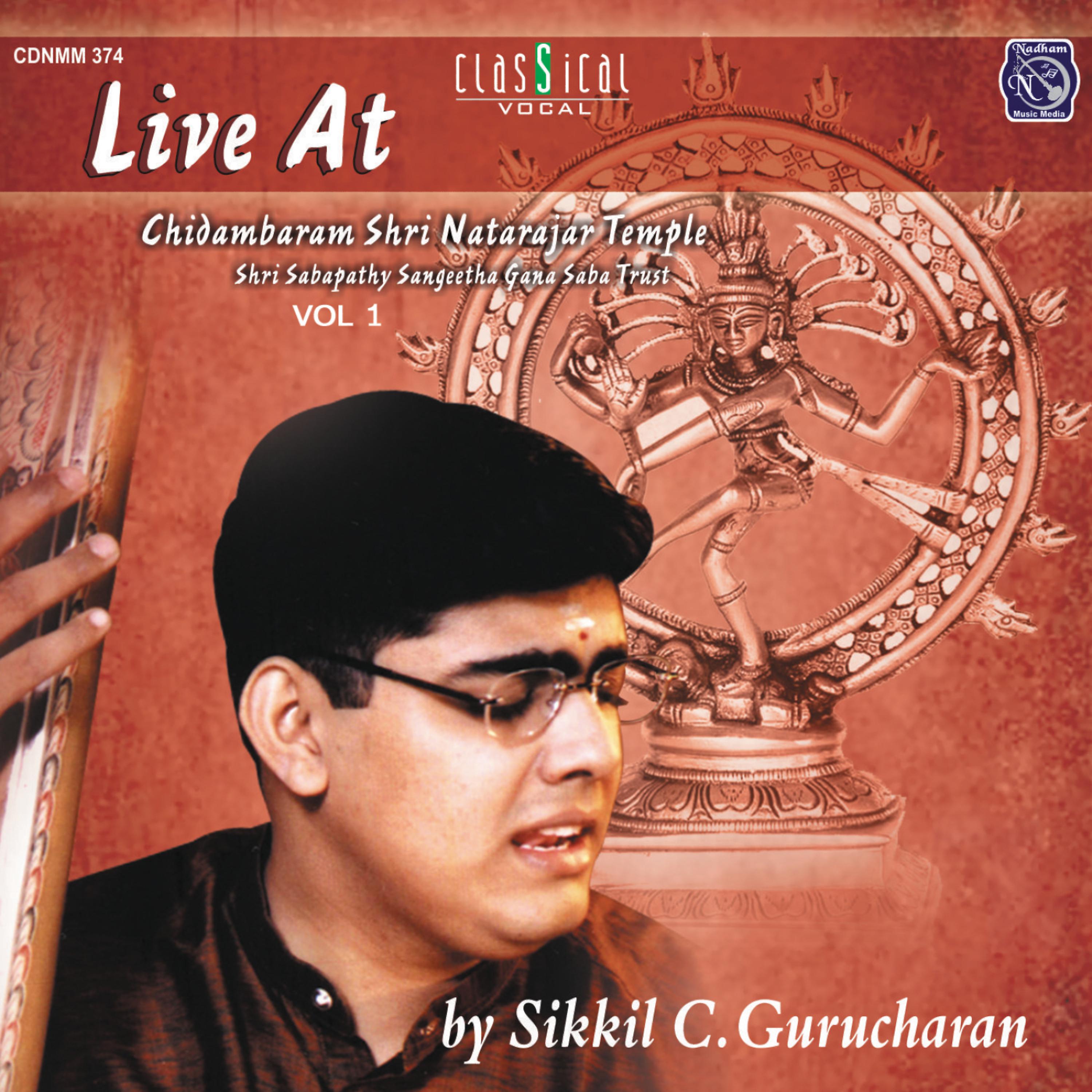 Постер альбома Live At Shri Nataraja Temple - Vol. 1.