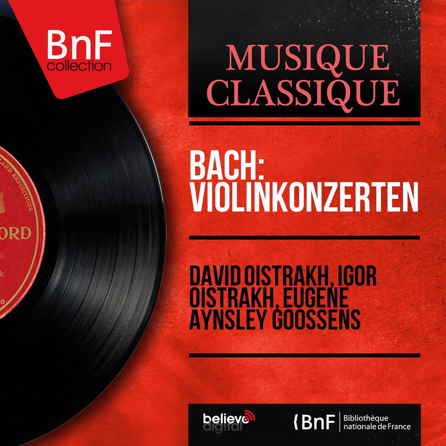 Постер альбома Bach: Violinkonzerten (Stereo Version)