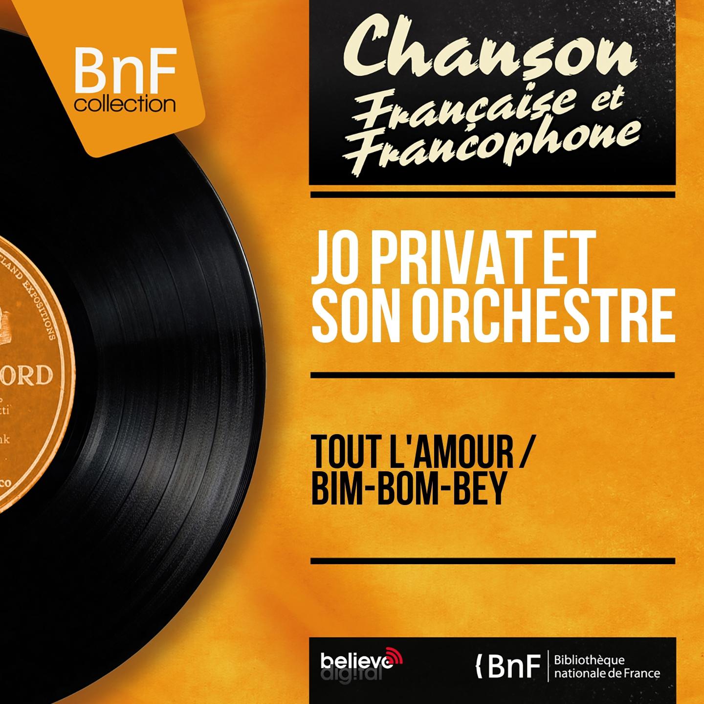 Постер альбома Tout l'amour / Bim-bom-bey (Mono Version)