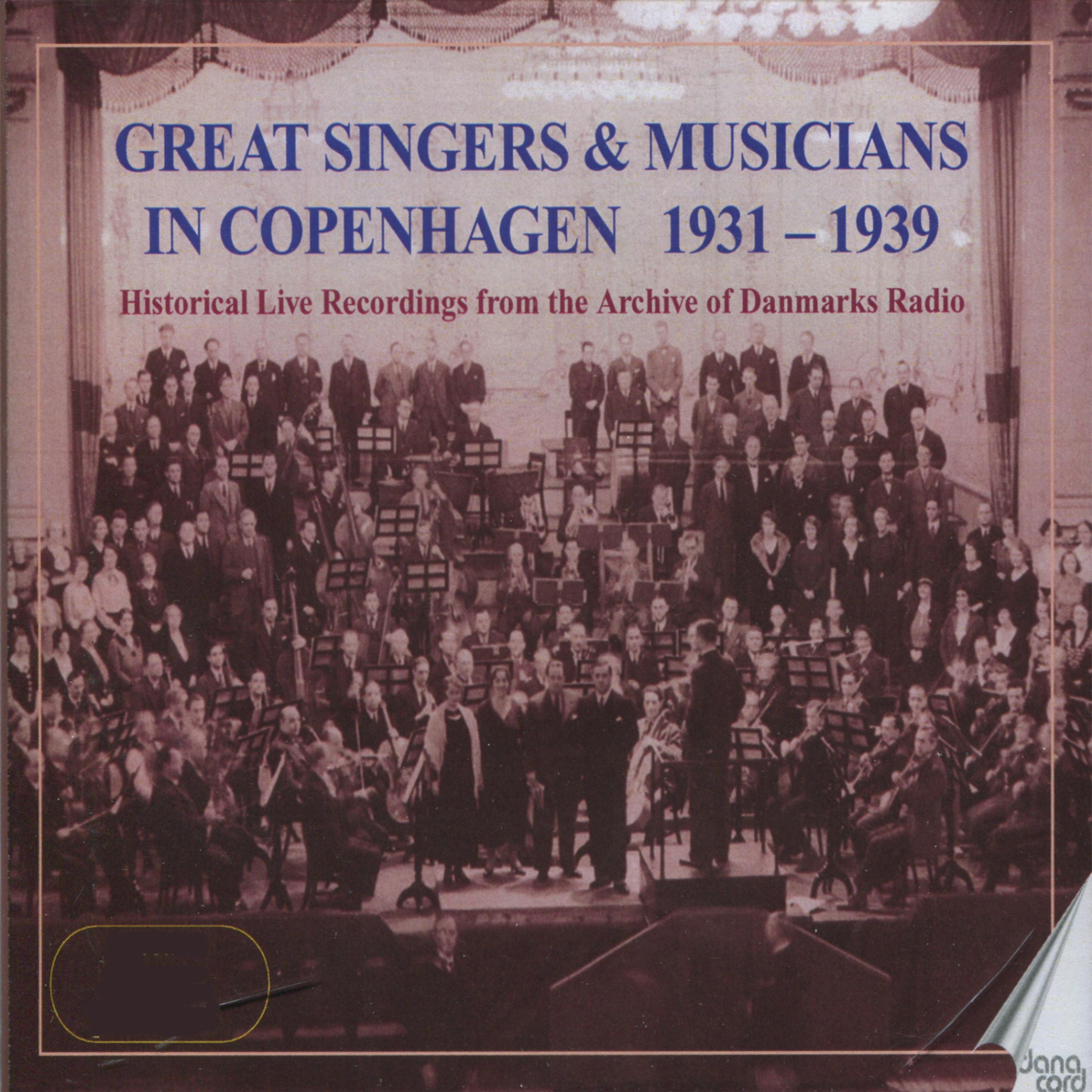 Постер альбома Great Singers & Musicians in Copenhagen 1931-1939