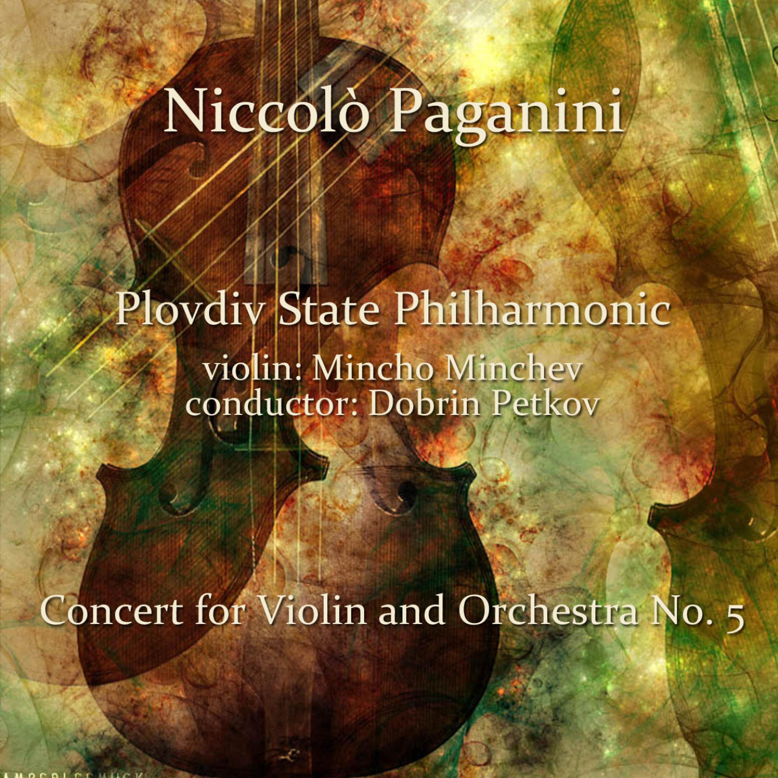 Постер альбома Niccolò Paganini: Concert for Violin and Orchestra No. 5 in A Minor