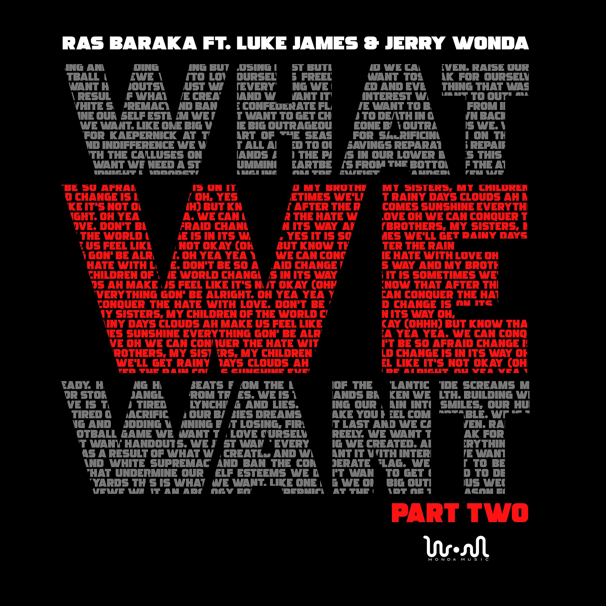 Постер альбома What We Want, Pt. 2 (feat. Luke James & Jerry Wonda)