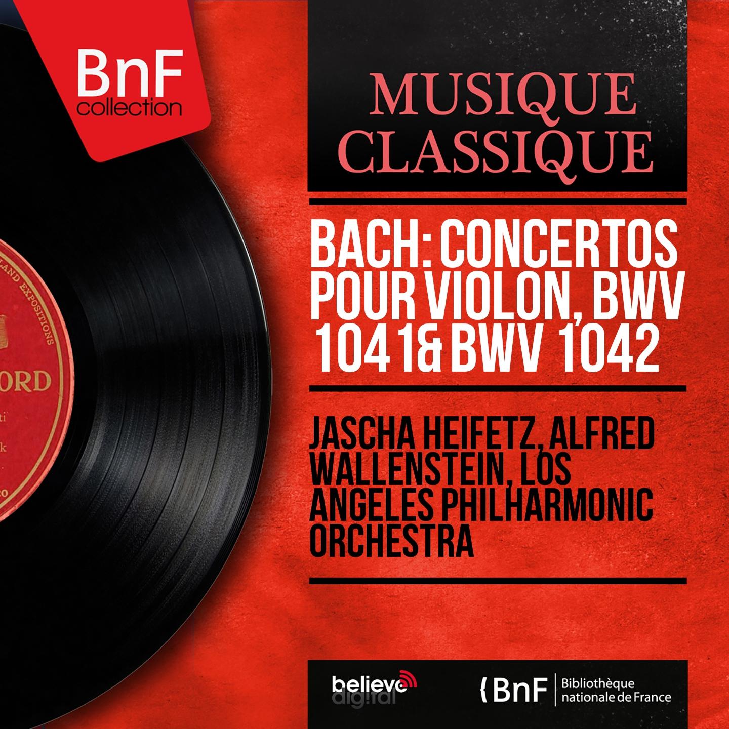 Постер альбома Bach: Concertos pour violon, BWV 1041 & BWV 1042 (Mono Version)