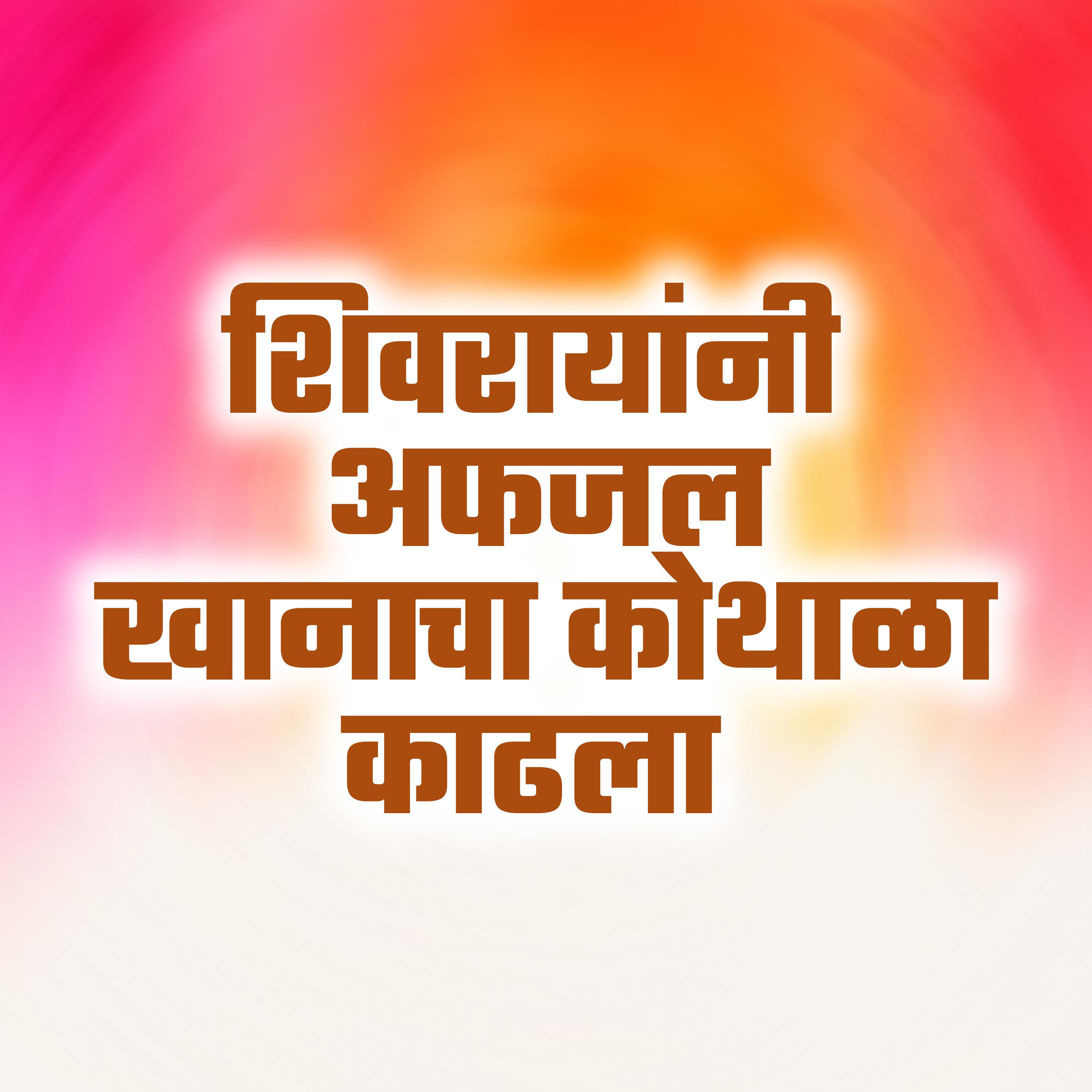 Постер альбома Shivrayani Afzal Khanacha Kothla Kadhla