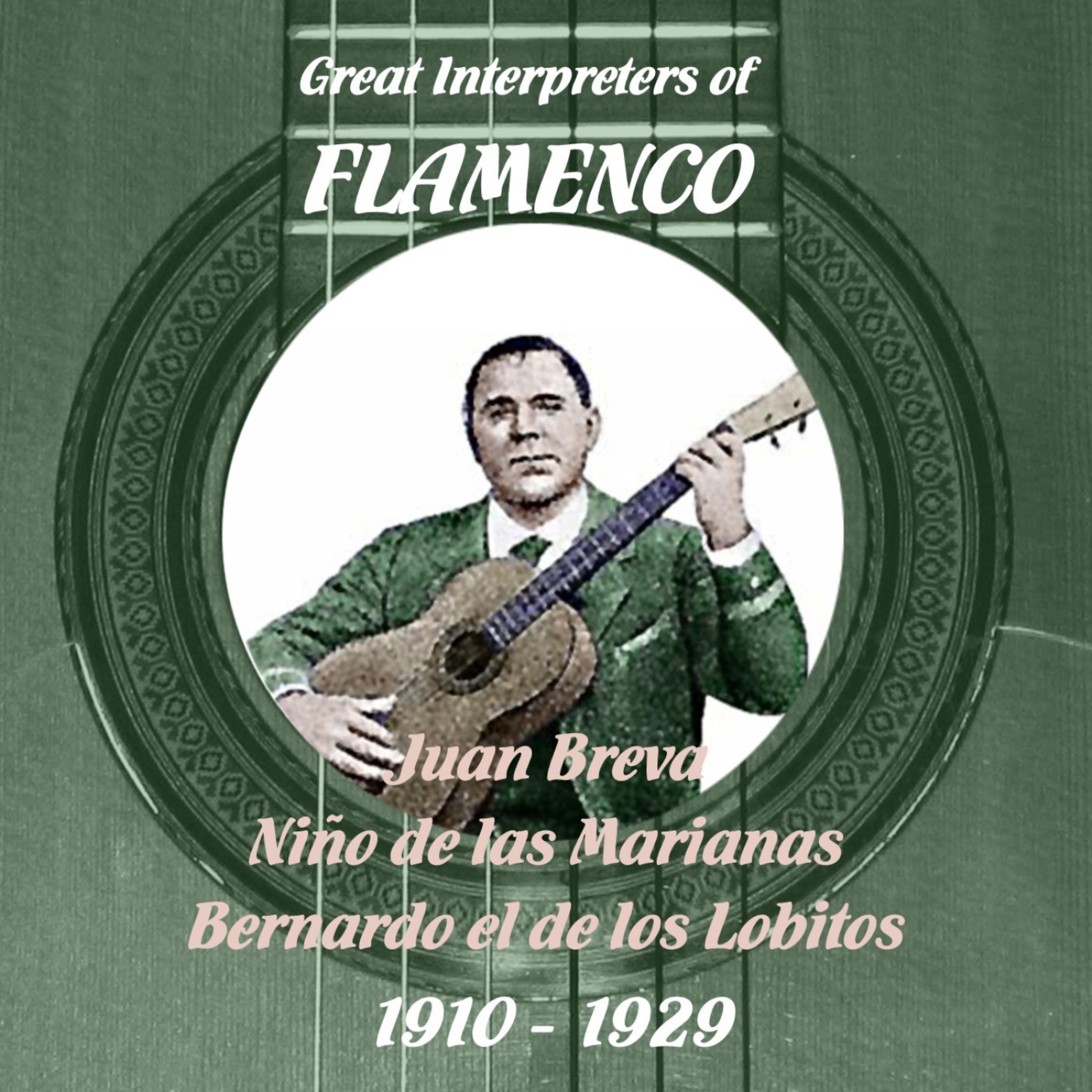 Постер альбома Great Interpreters of Flamenco -   Juan Breva, Niño de las Marianas, Bernardo el de los Lobitos  [1910 - 1929]