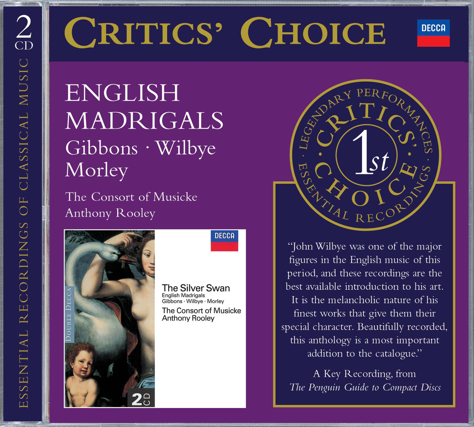 Постер альбома Gibbons/Wilbye/Morley: The Silver Swan; English Madrigals