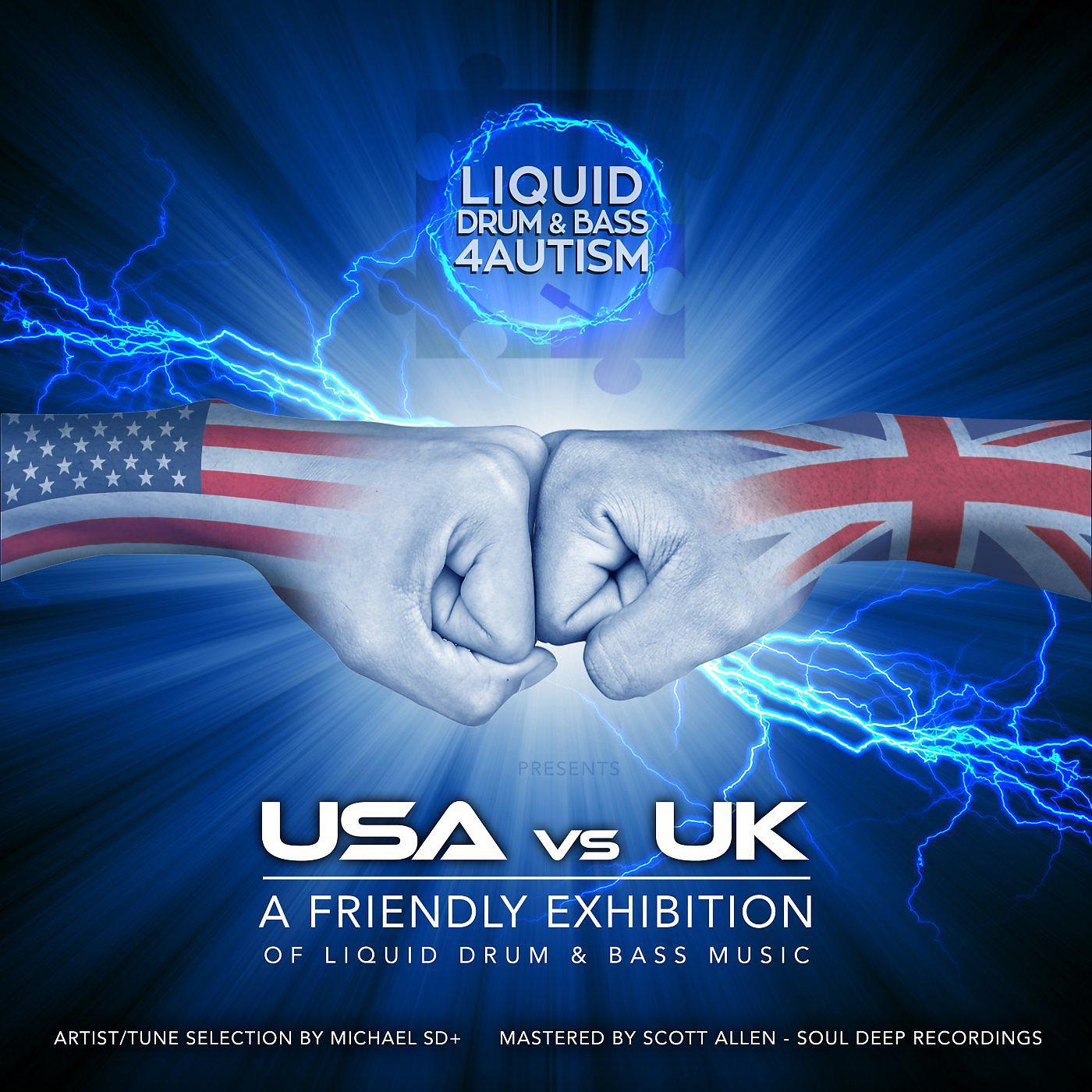 Постер альбома Liquid Drum & Bass 4 Autism presents: USA vs UK: A Friendly Exhibition