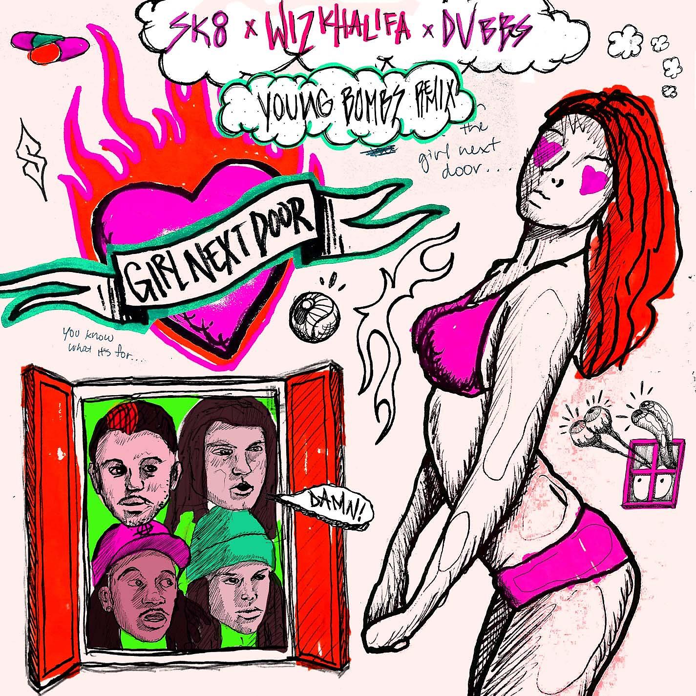 Постер альбома Girl Next Door (Young Bombs Remix) [feat. Wiz Khalifa, DVBBS]