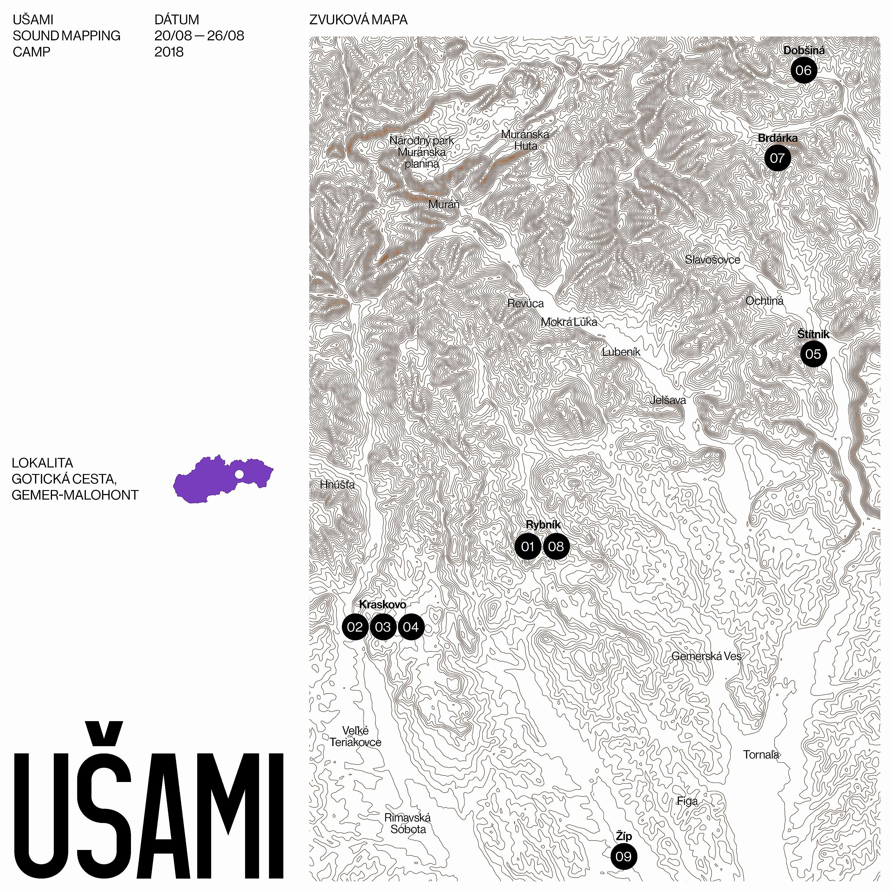 Постер альбома UŠAMI / Sound Mapping Camp: Gemer Gothic Route