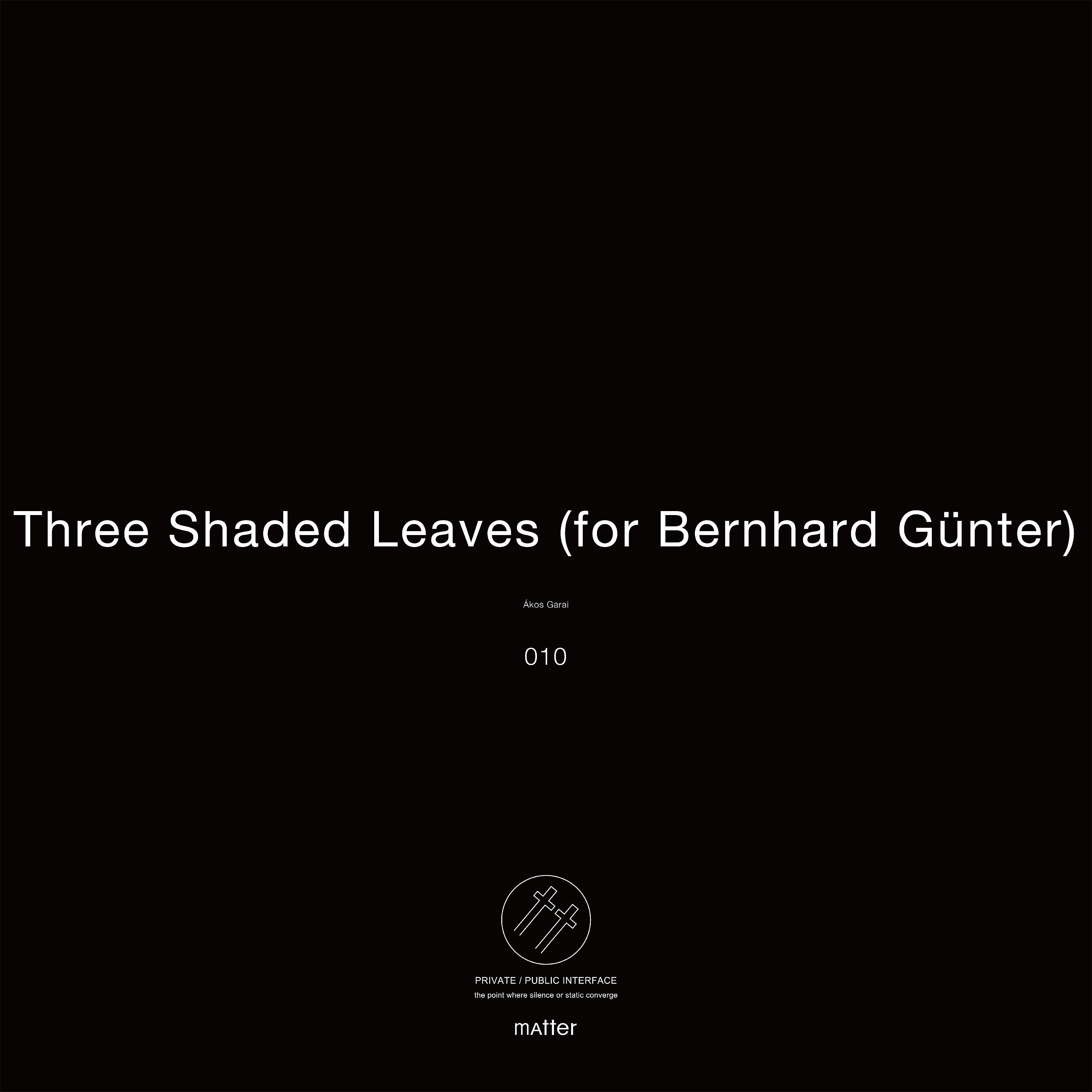 Постер альбома Three Shaded Leaves (For Bernhard Günter)