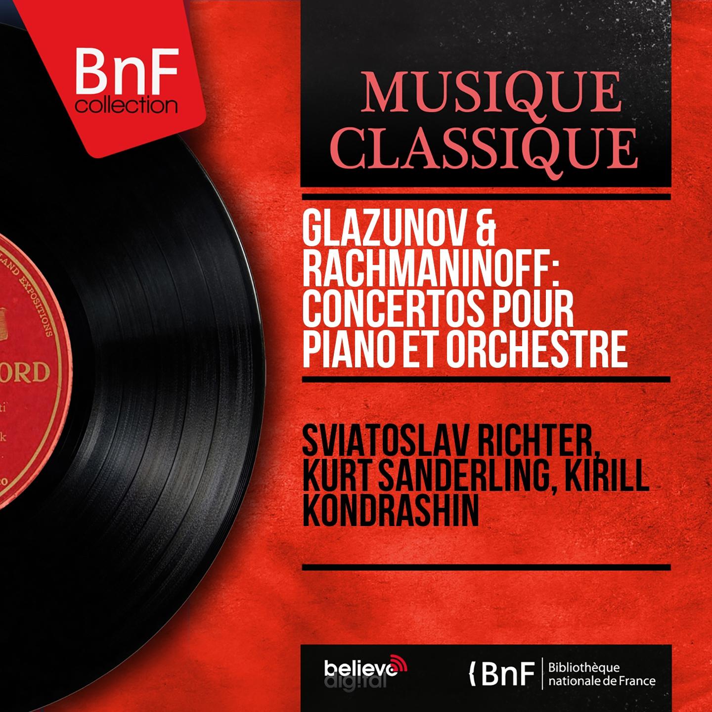 Постер альбома Glazunov & Rachmaninoff: Concertos pour piano et orchestre (Mono Version)