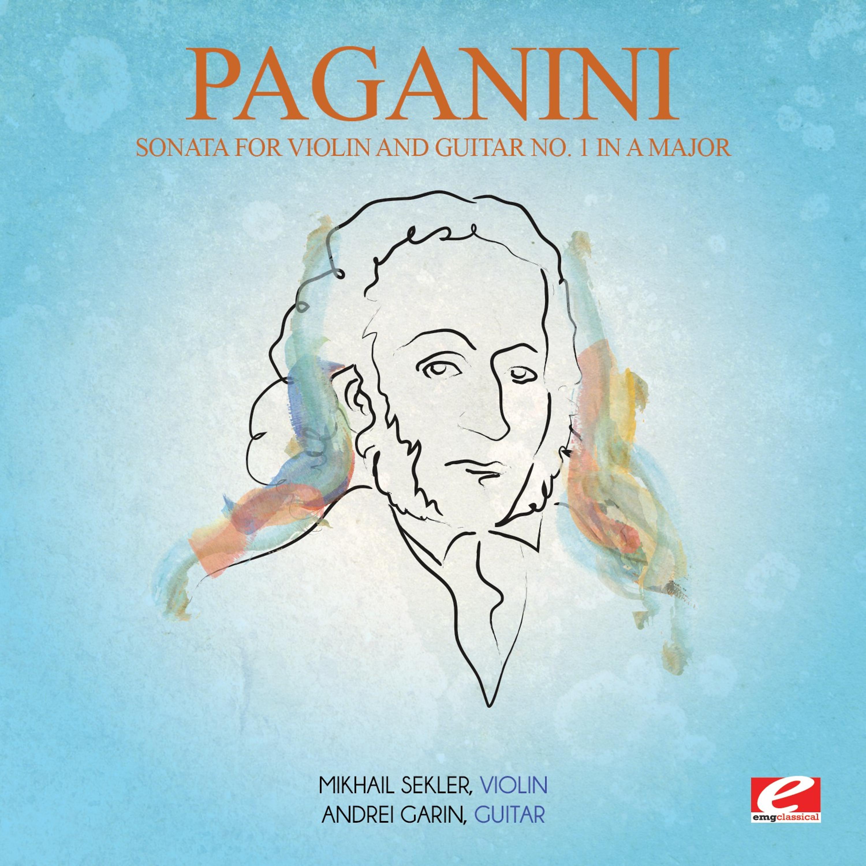 Постер альбома Paganini: Sonata for Violin and Guitar No. 1 in a Major, Op. 3 (Digitally Remastered)