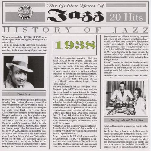 Постер альбома History Of Jazz 1938