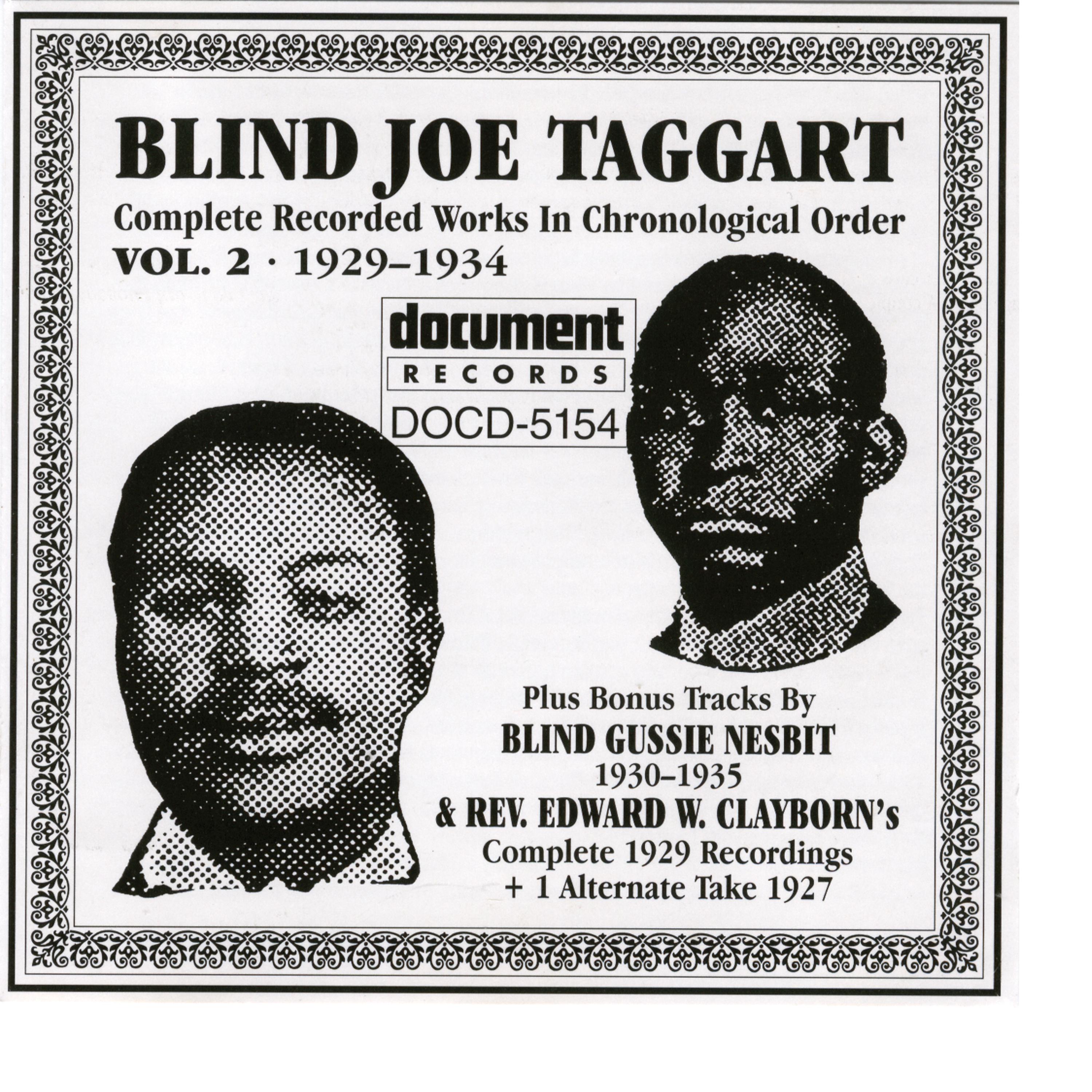 Постер альбома Blind Joe Taggart Vol. 2 (1929-1934)
