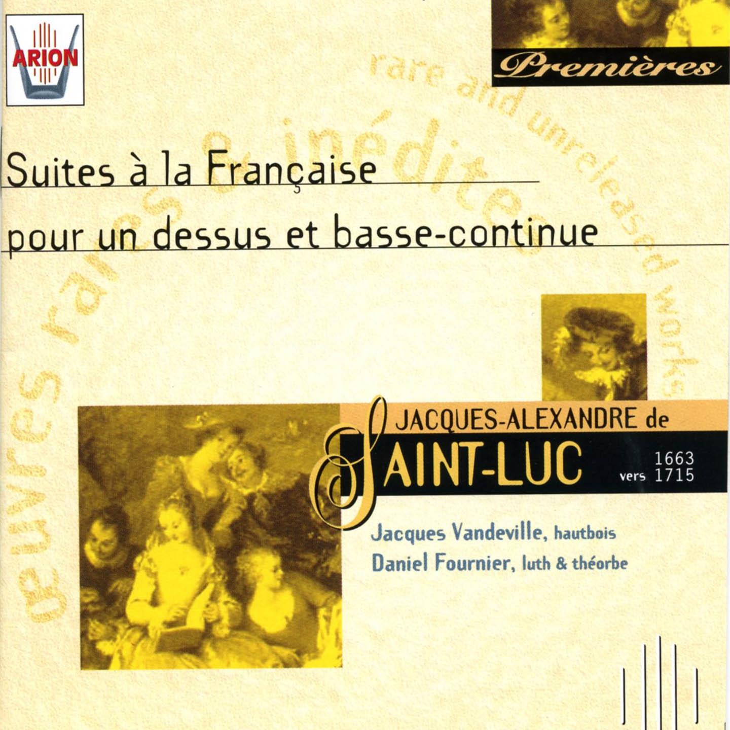Постер альбома Saint-Luc : Suites à la française pour un dessus et basse-continue