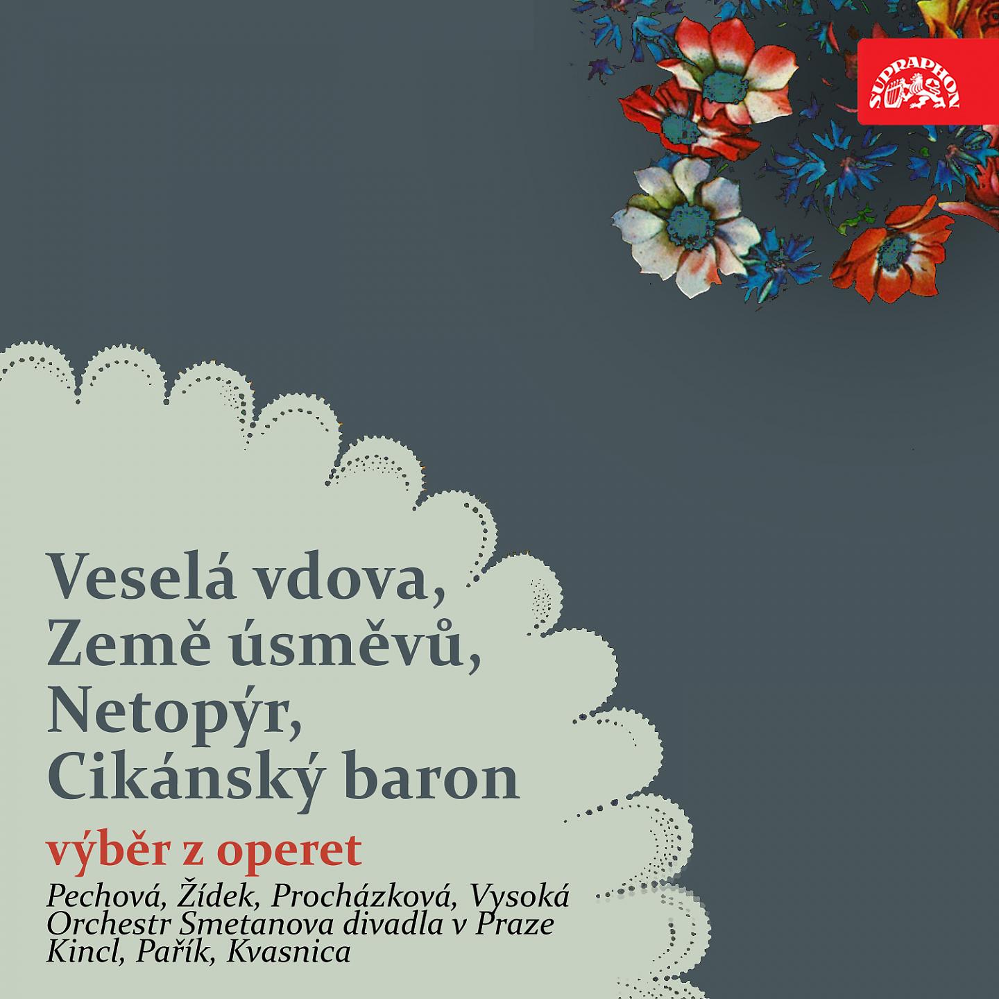 Постер альбома Lehár: Veselá vdova, Země úsměvů - Strauss: Netopýr. cikásnký baron. Výběr z operet