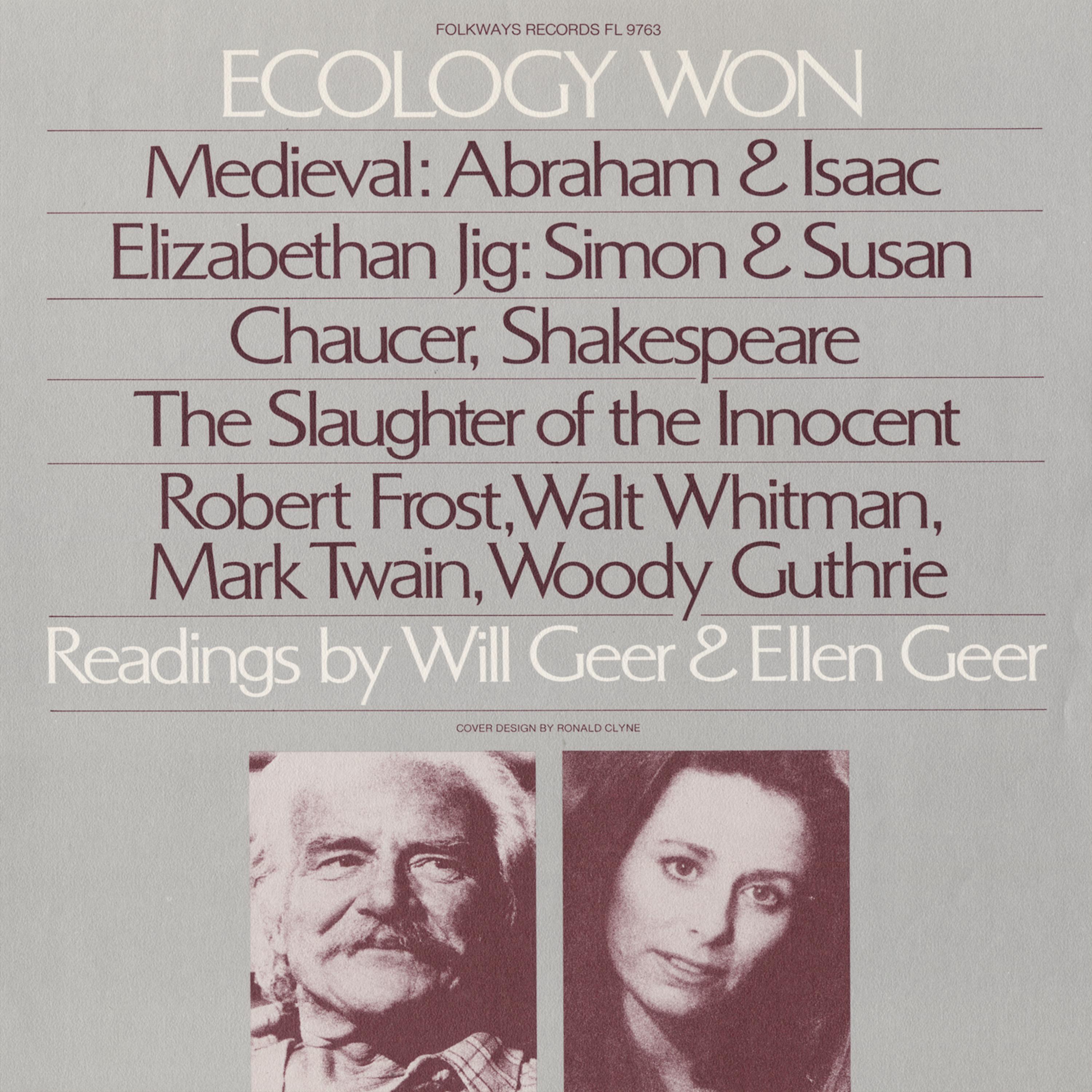 Постер альбома Ecology Won: Readings by Will Geer and Ellen Geer