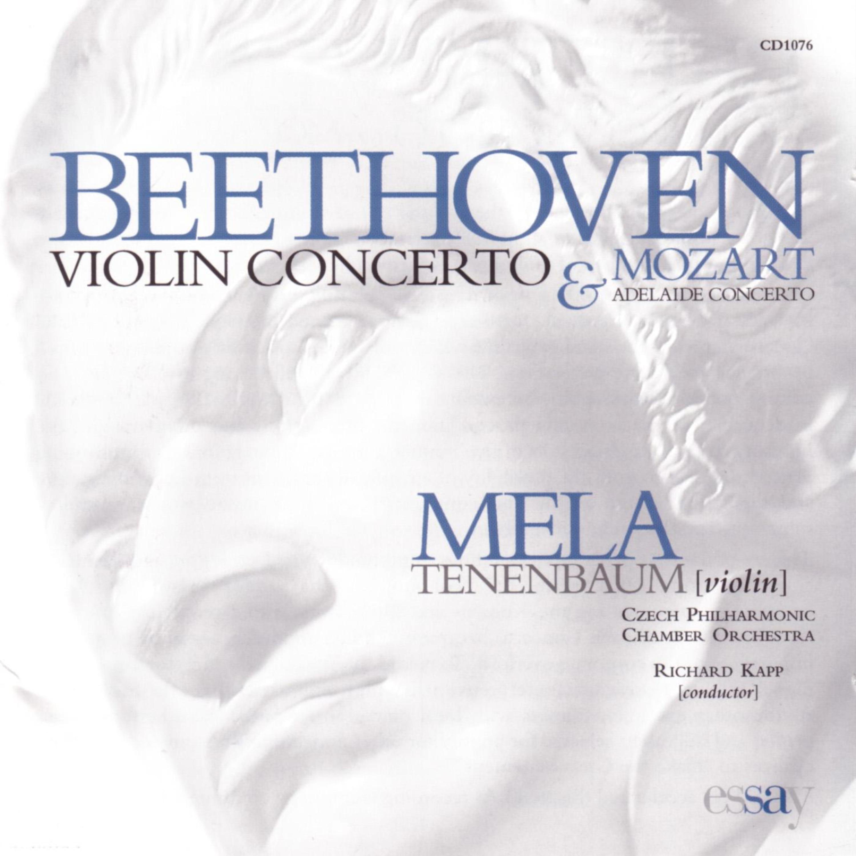 Постер альбома Beethoven Violin Concerto & Mozart Adelaide Concerto