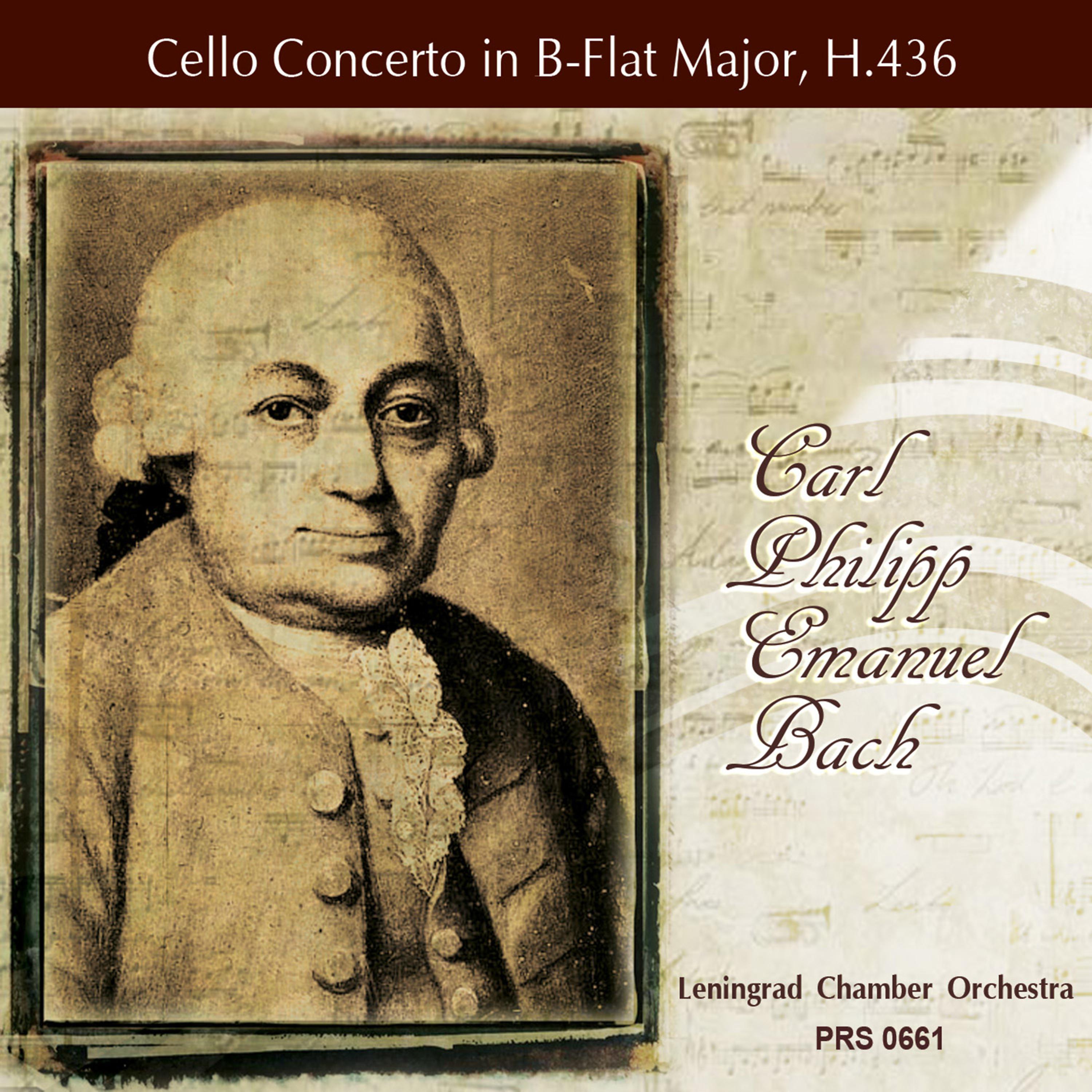 Постер альбома Bach: Cello Concerto in B-Flat Major, H.436