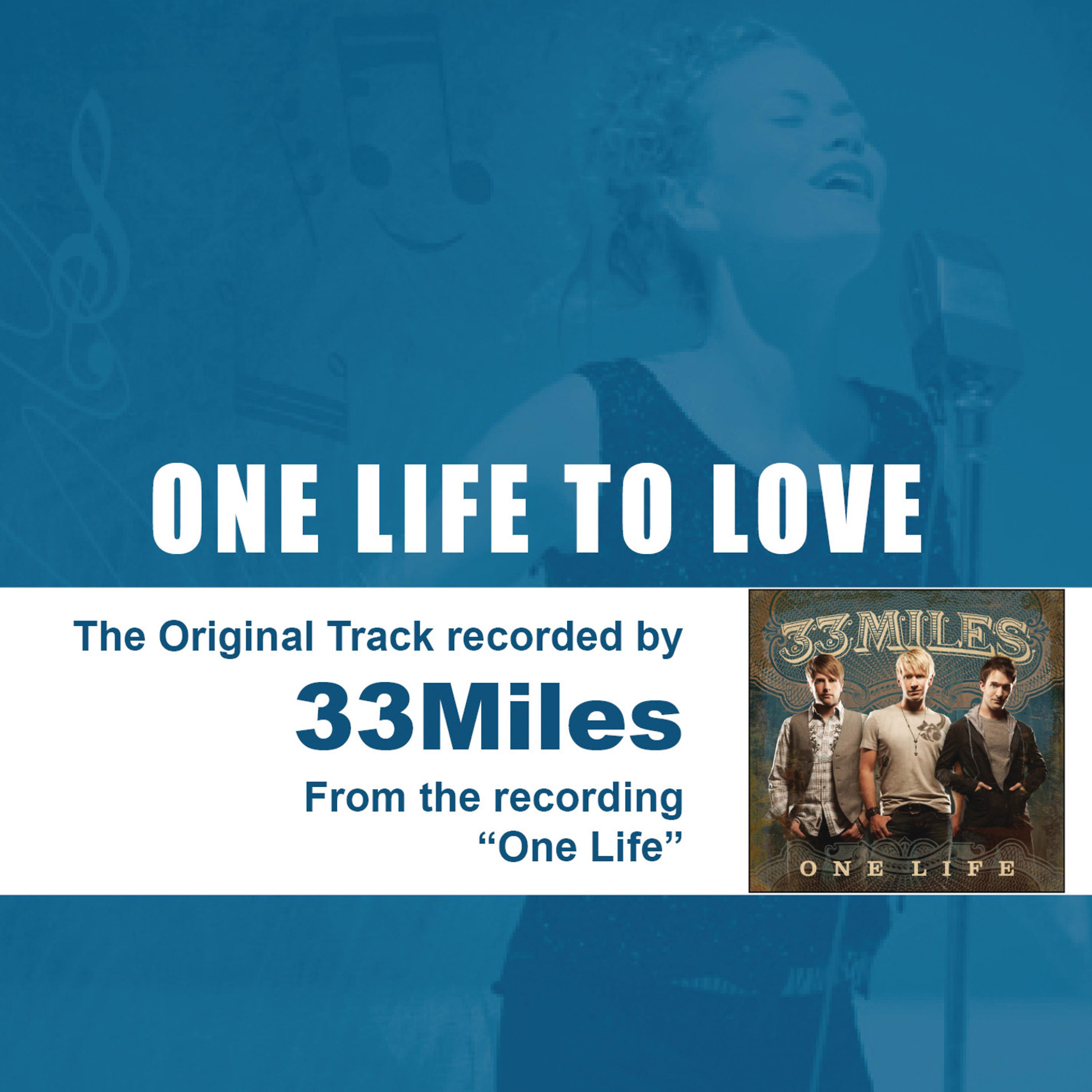 Постер альбома One Life to Love (The Original Accompaniment Track as Performed by 33miles)