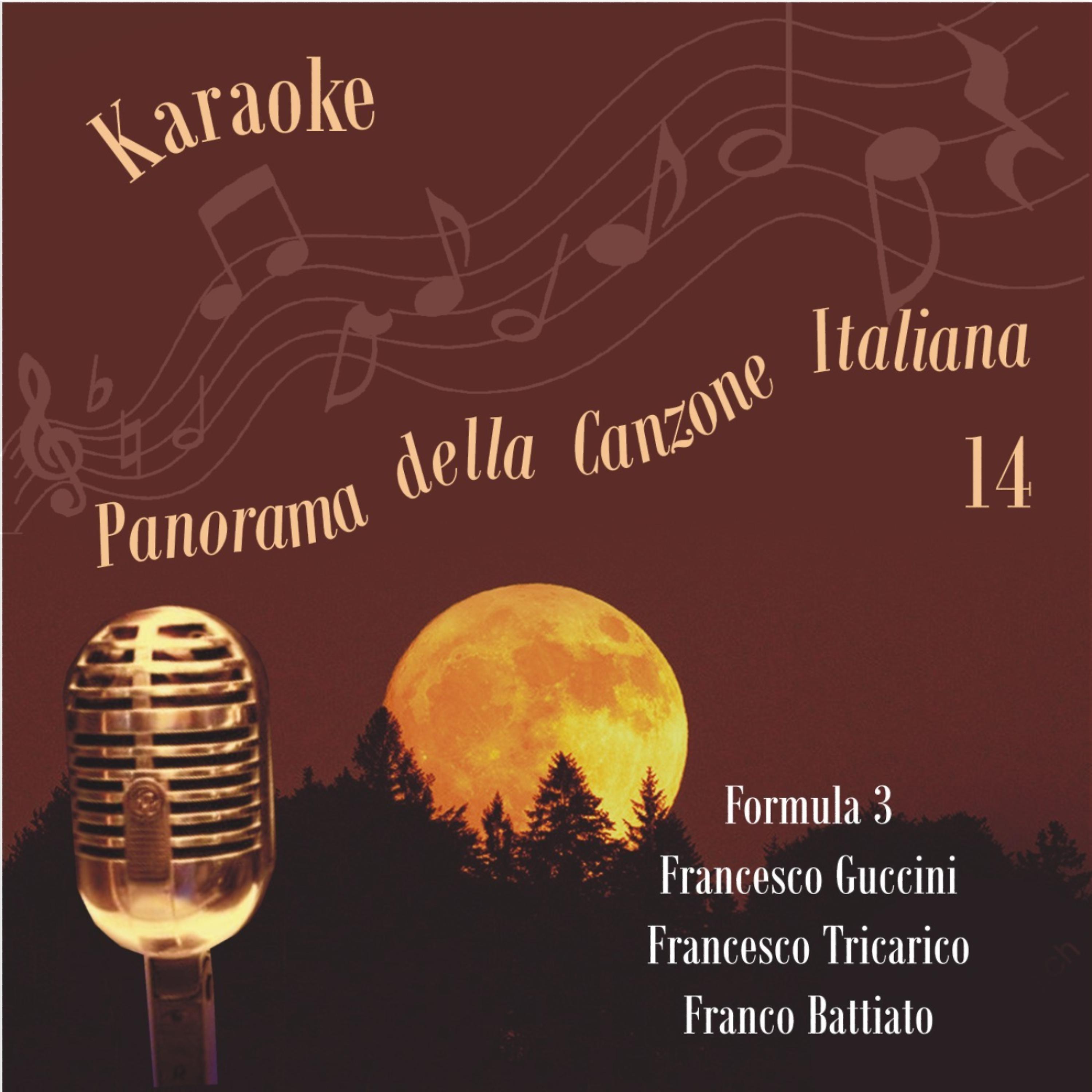 Постер альбома Karaoke, Panorama della Canzone Italiana [Formula 3, Francesco Guccini,  Francesco Tricarico, Franco Battiato], Volume 14