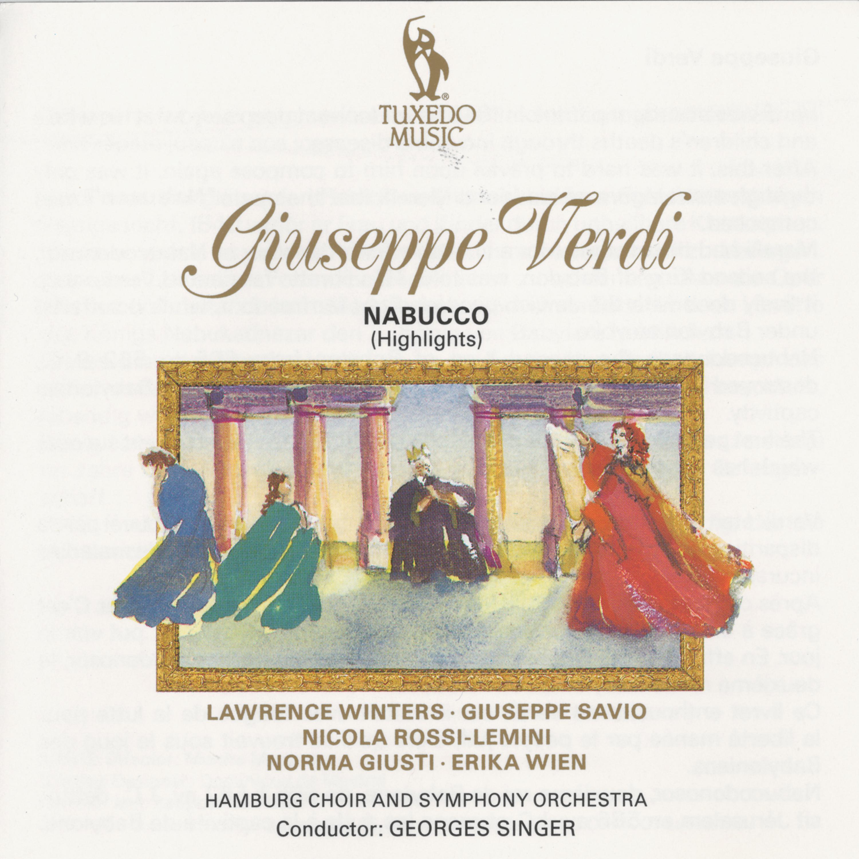 Постер альбома Verdi: Nabucco