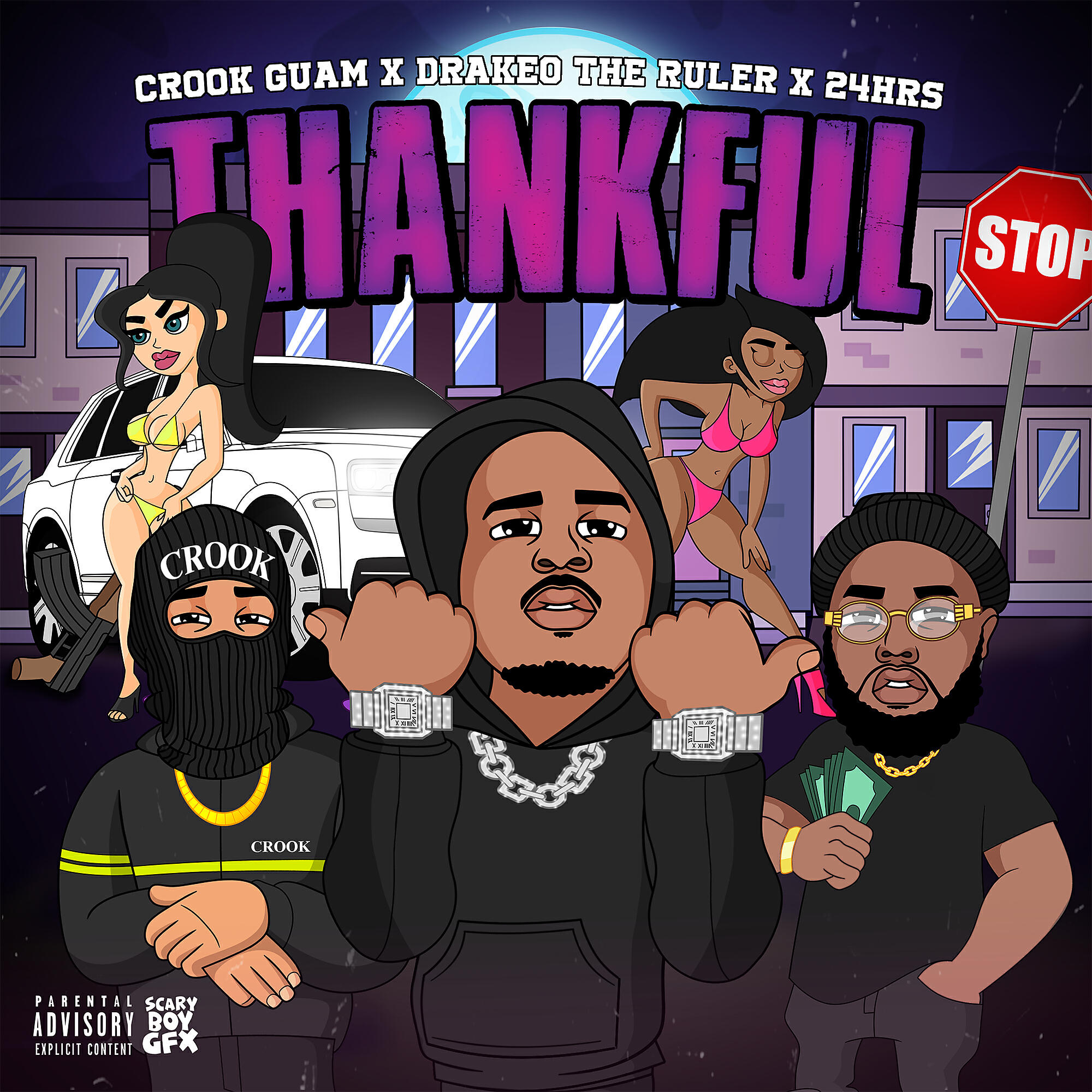 Crook Guam - Thankful (feat. Drakeo The Ruler & 24hrs)