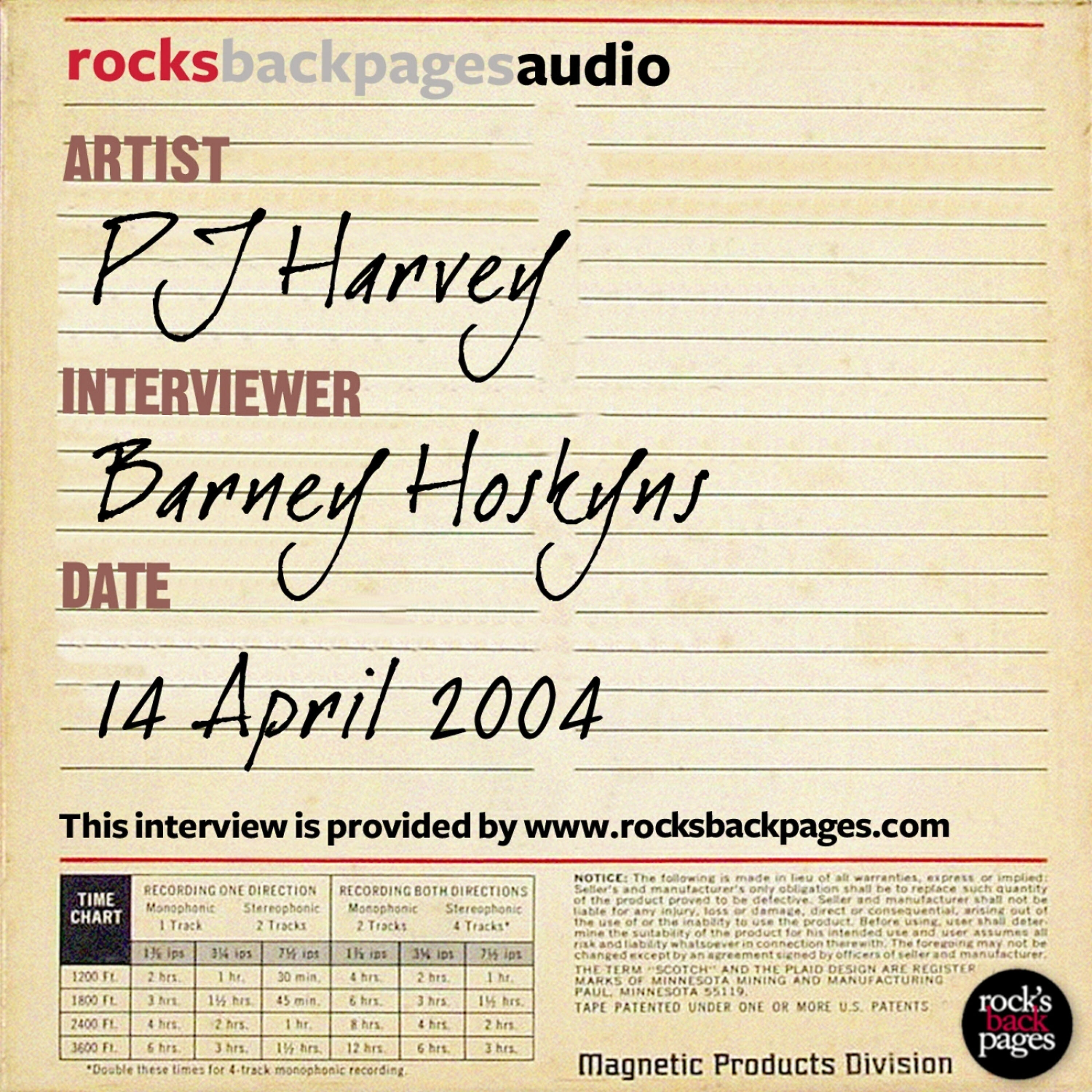 PJ Harvey - Pj Harvey Interviewed by Barney Hoskyns