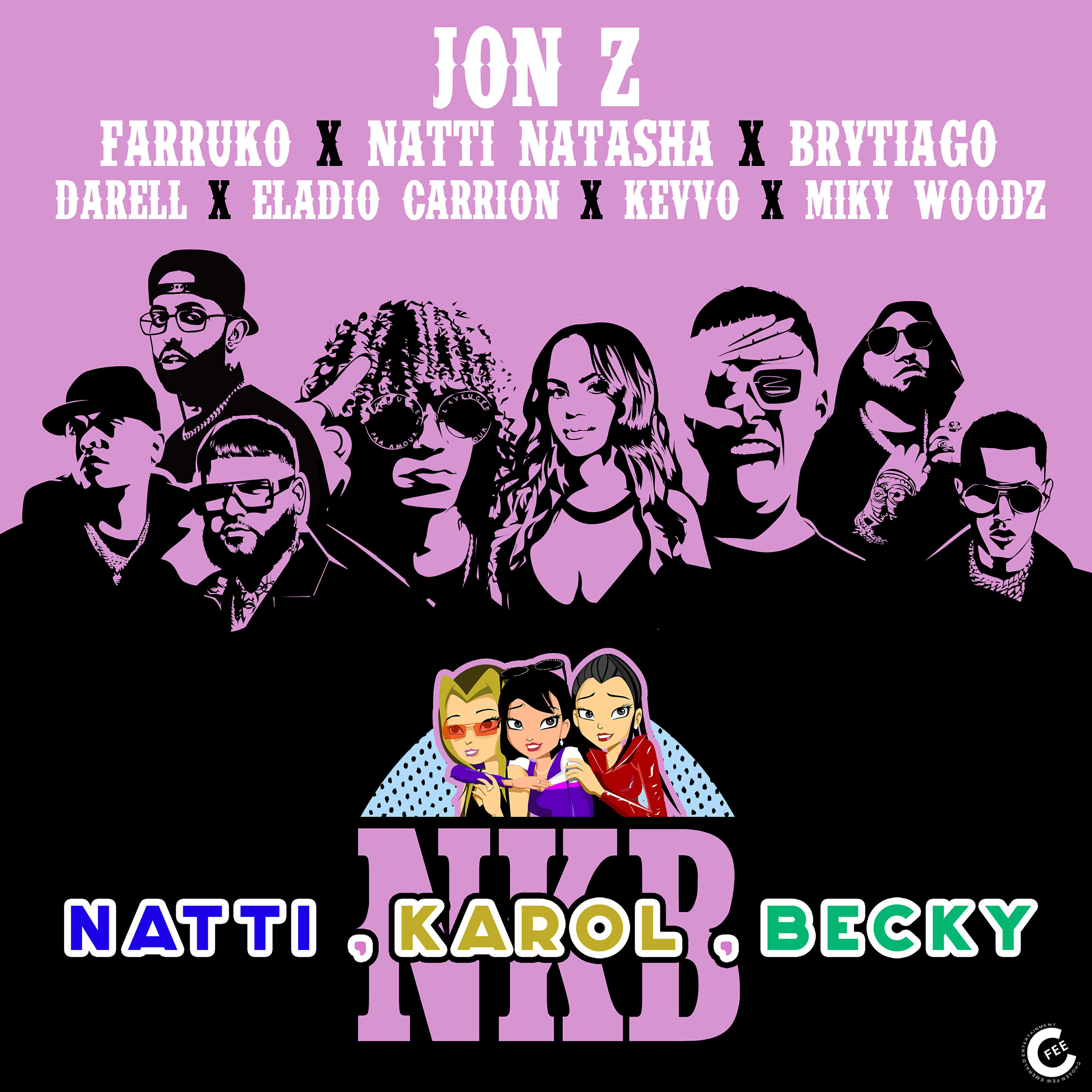 Jon Z - Natti, Karol, Becky (feat. KEVVO, Brytiago, Darell, Eladio Carrión & Miky Woodz) [Remix]