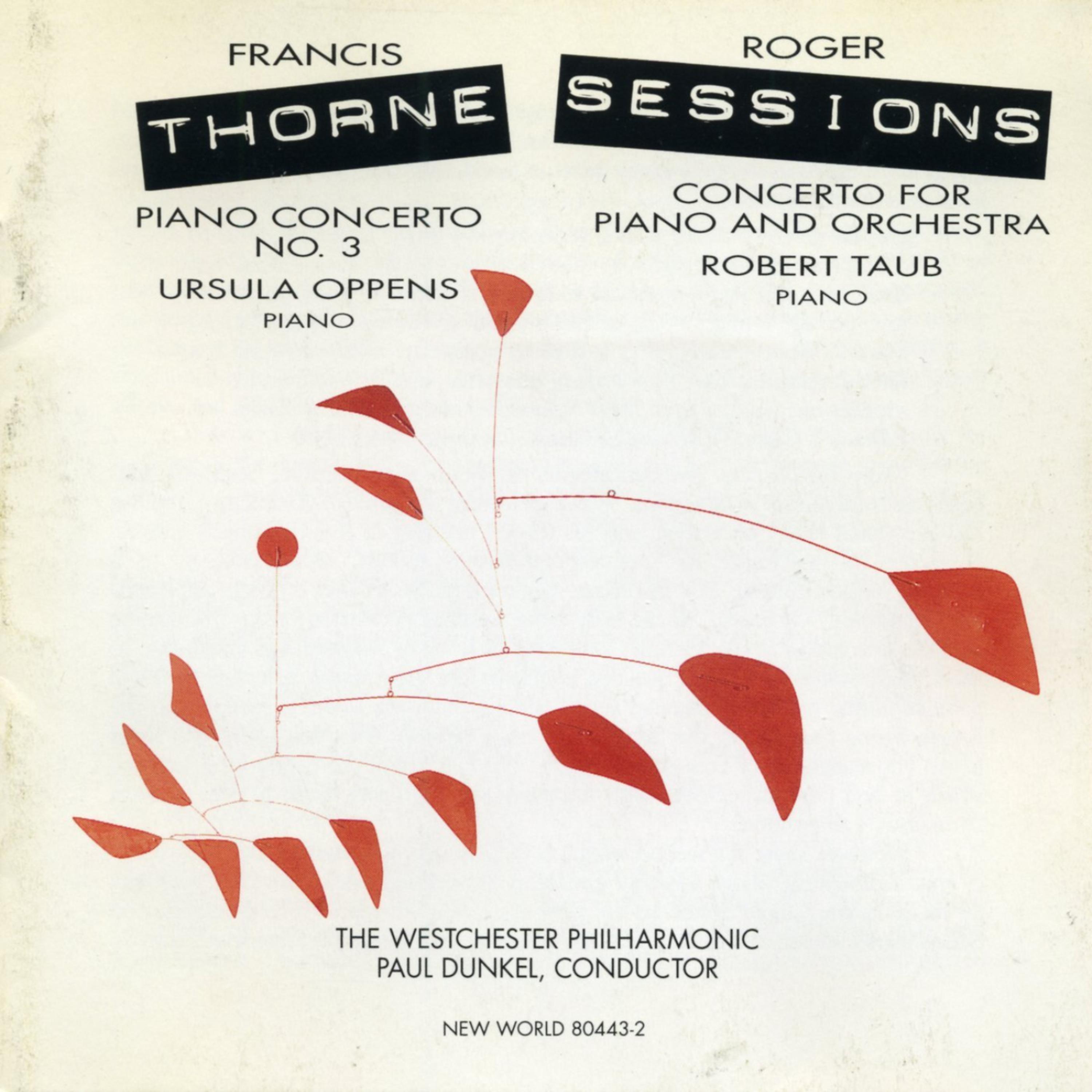 Постер альбома Thorne/Sessions - Piano Concertos