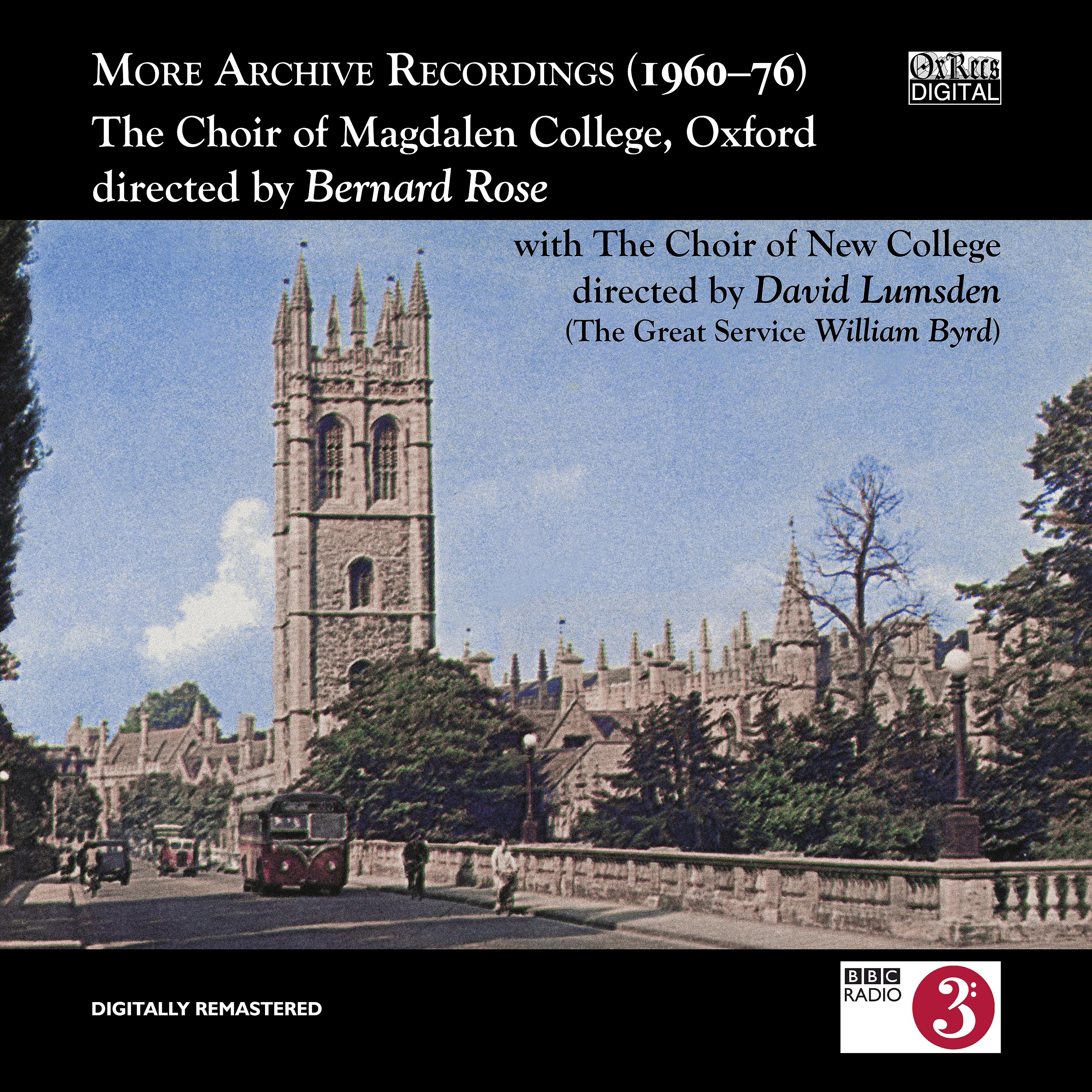 Постер альбома More Archive Recordings (1960-76). The Choir of Magdalen College Oxford directed by Bernard Rose