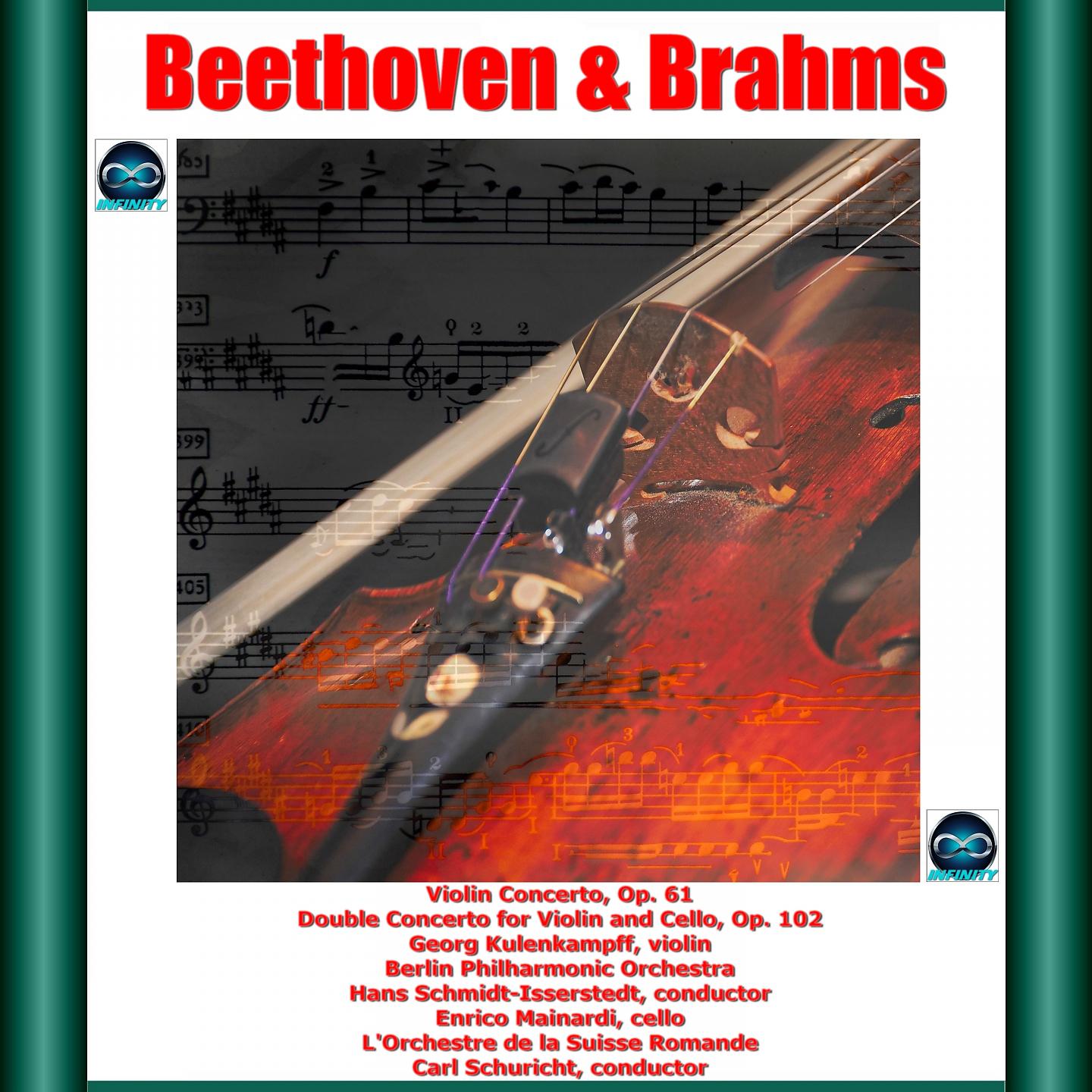 Постер альбома Beethoven & Brahms: Violin Concerto, Op. 61 - Double Concerto for Violin and Cello, Op. 102
