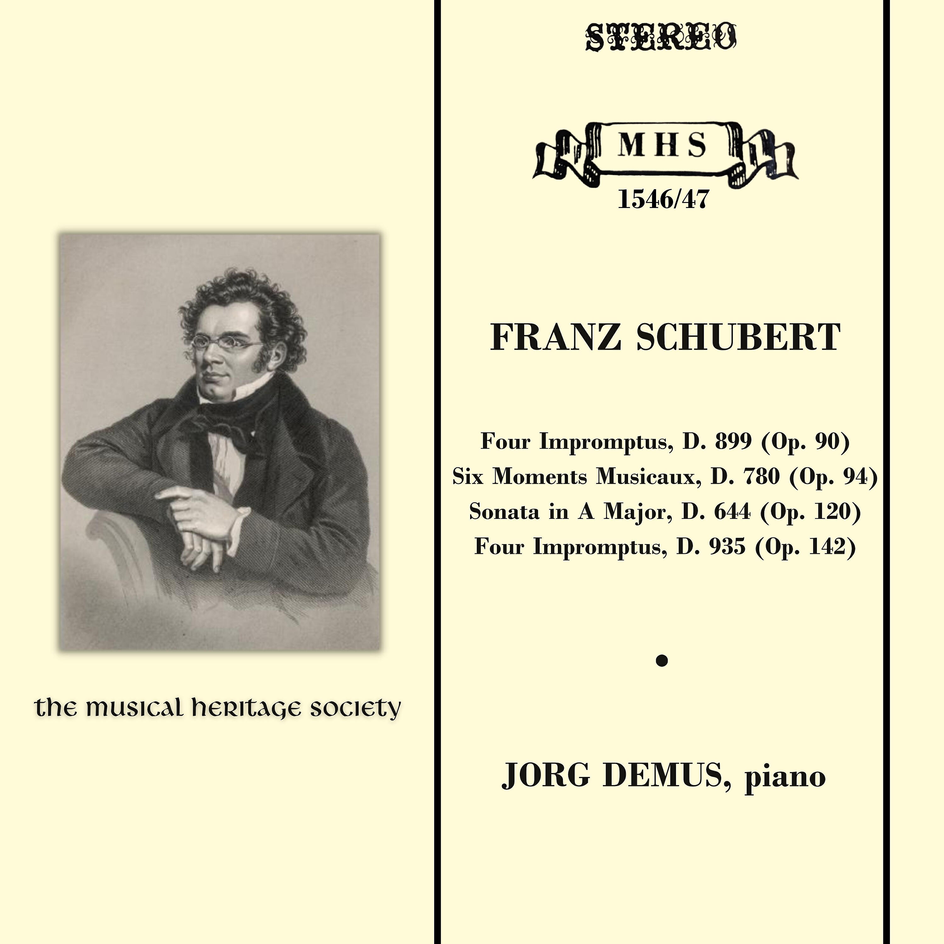 Jorg Demus - Piano Sonata in A major, D.664: I. Allegro moderato