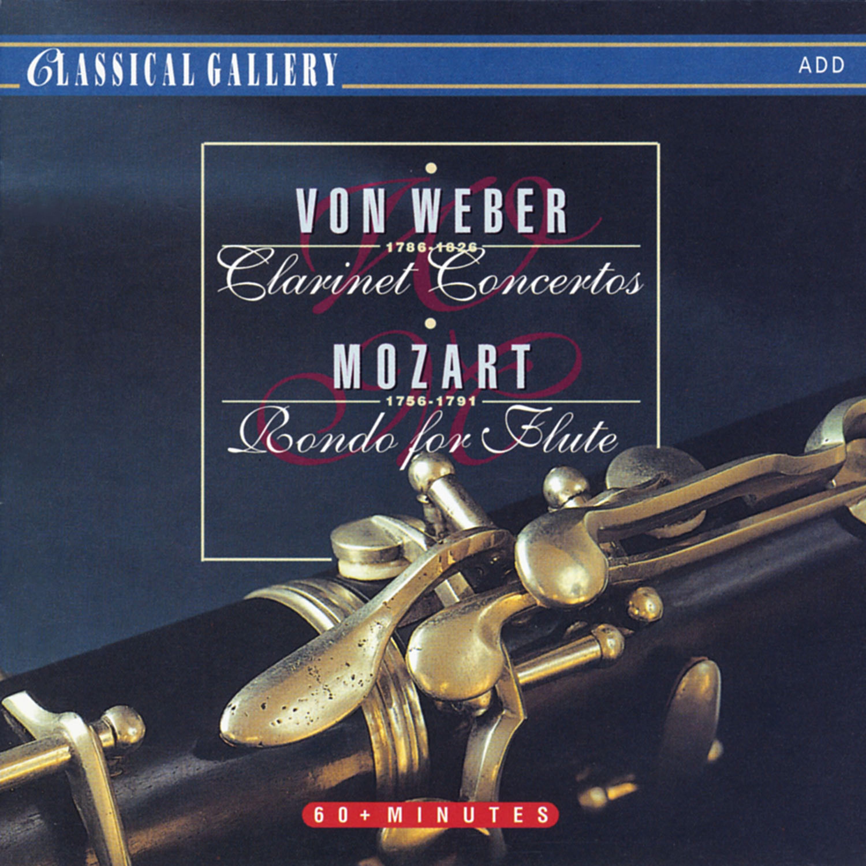 Постер альбома Von Weber: Clarinet Concertos - Mozart: Rondo for Flute