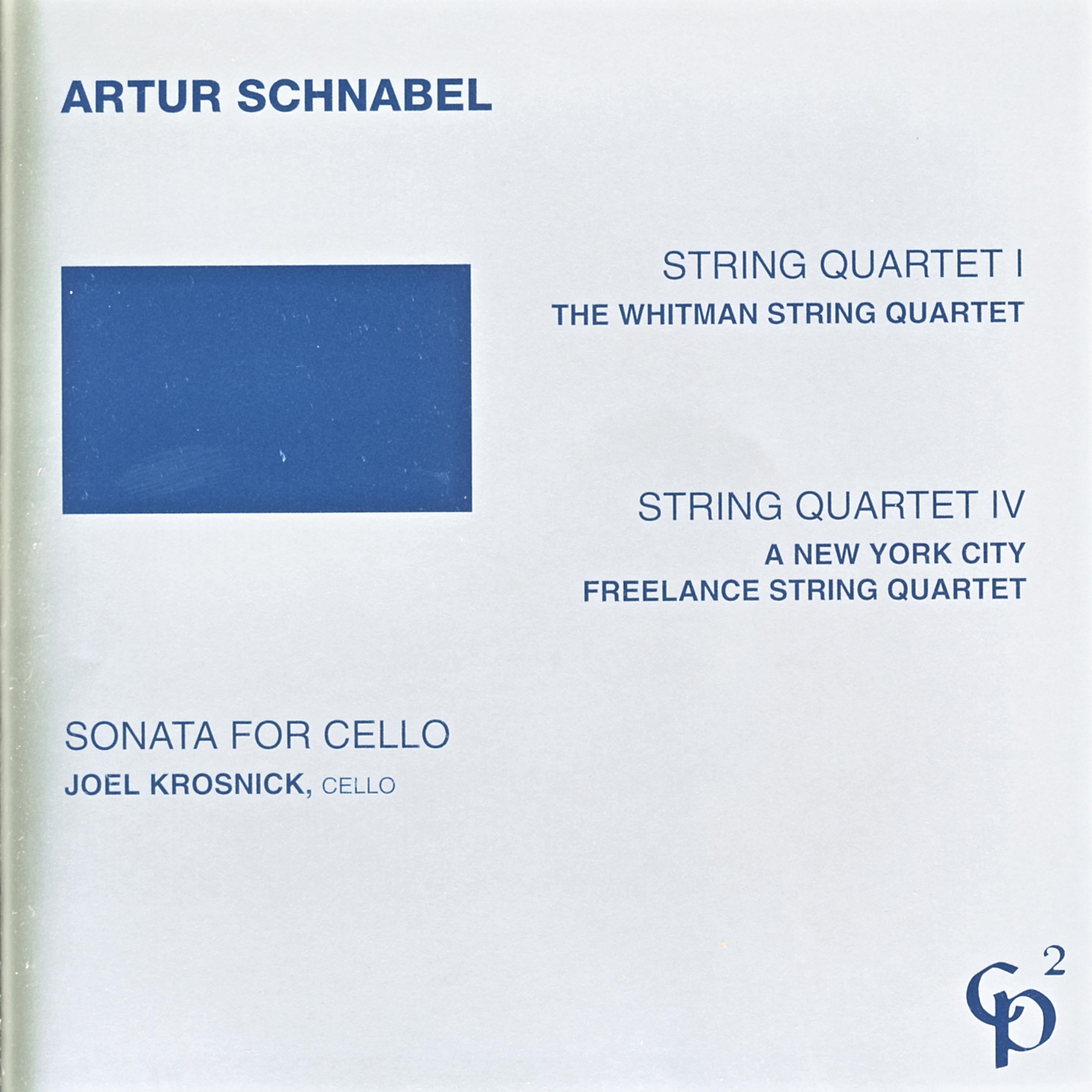 Постер альбома String Quartets 1 & 4/Sonata for Cello