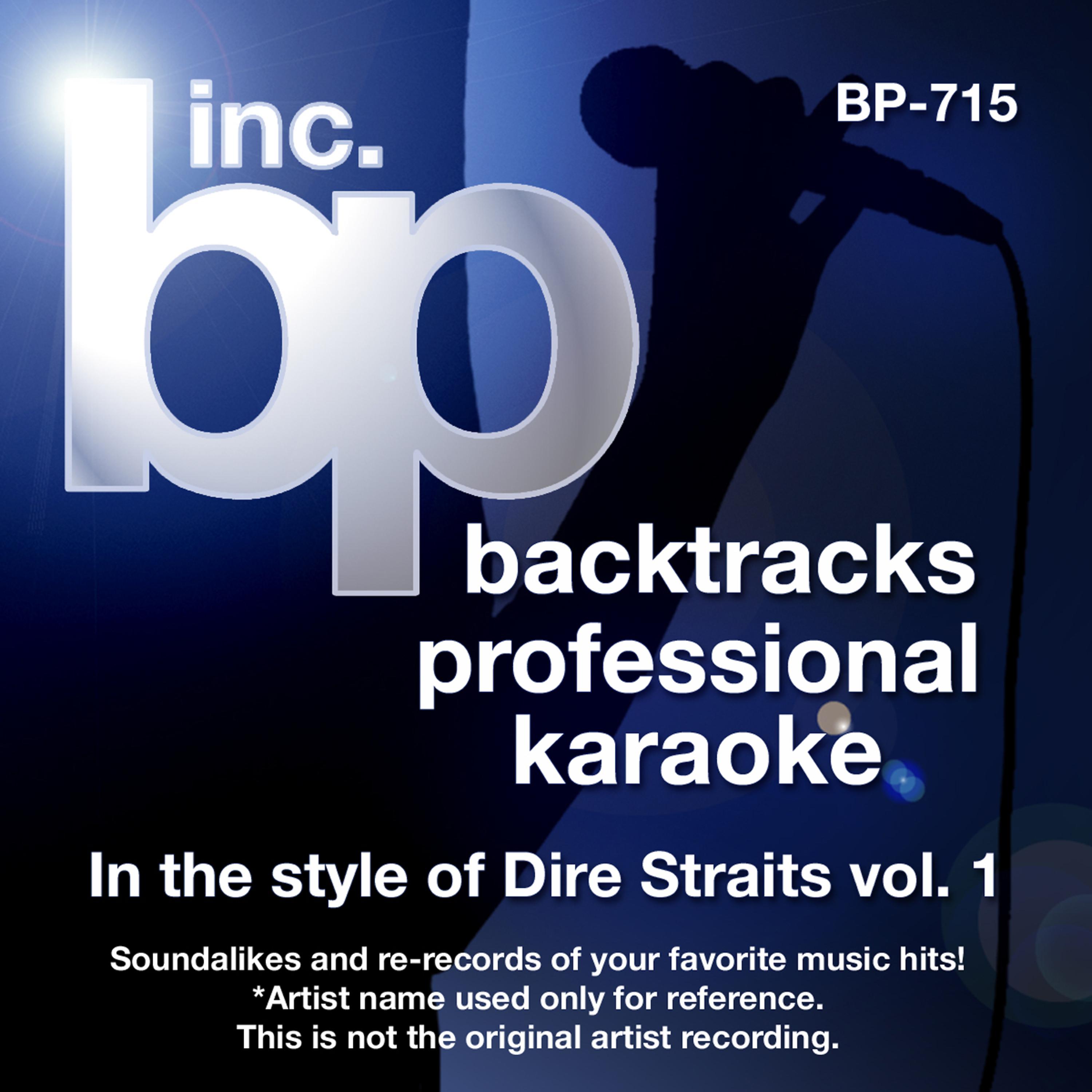 Постер альбома Karaoke - In the Style of Dire Straits Vol. 1 (Karaoke Version)