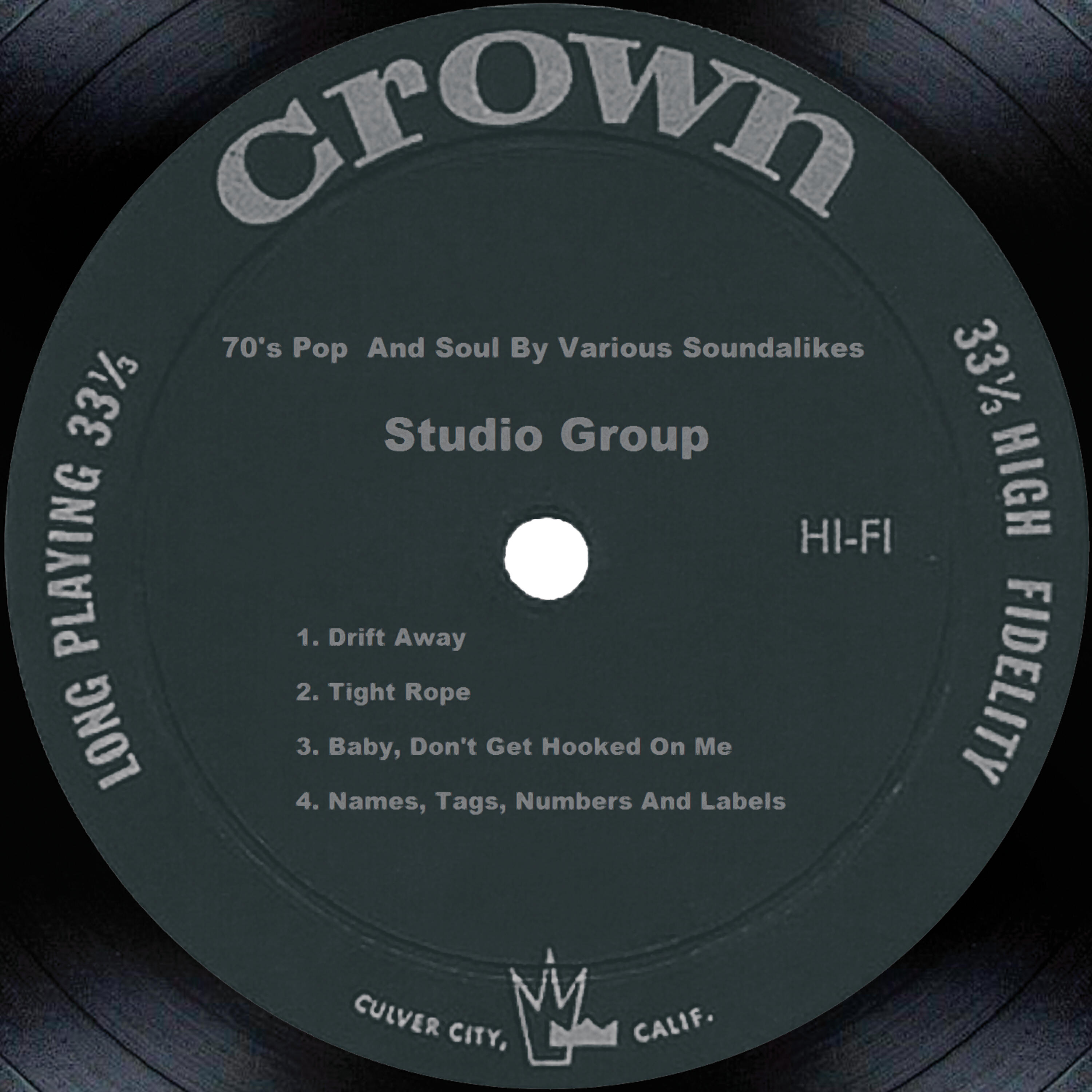 Studio Group - Names, Tags, Numbers And Labels