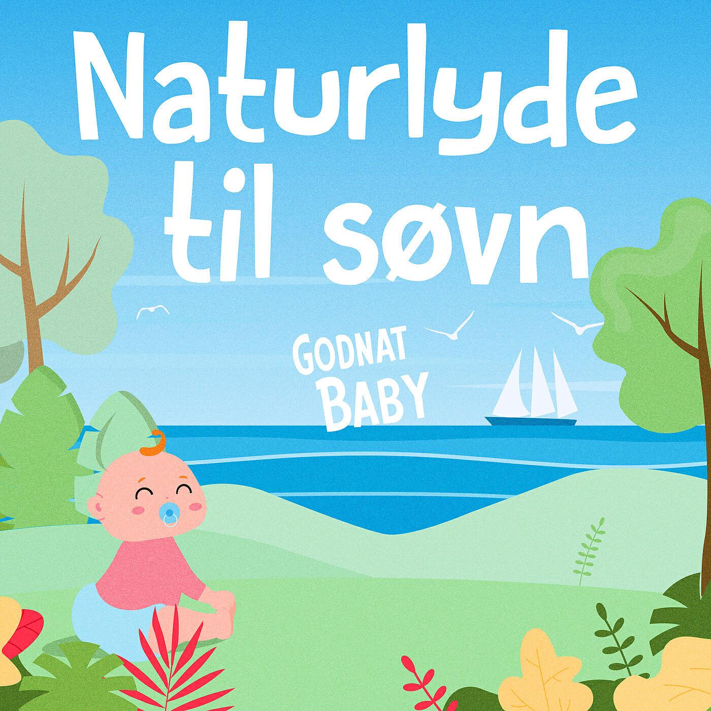 Godnat Baby - Vandløb - Med bølger i baggrunden - Kan loopes