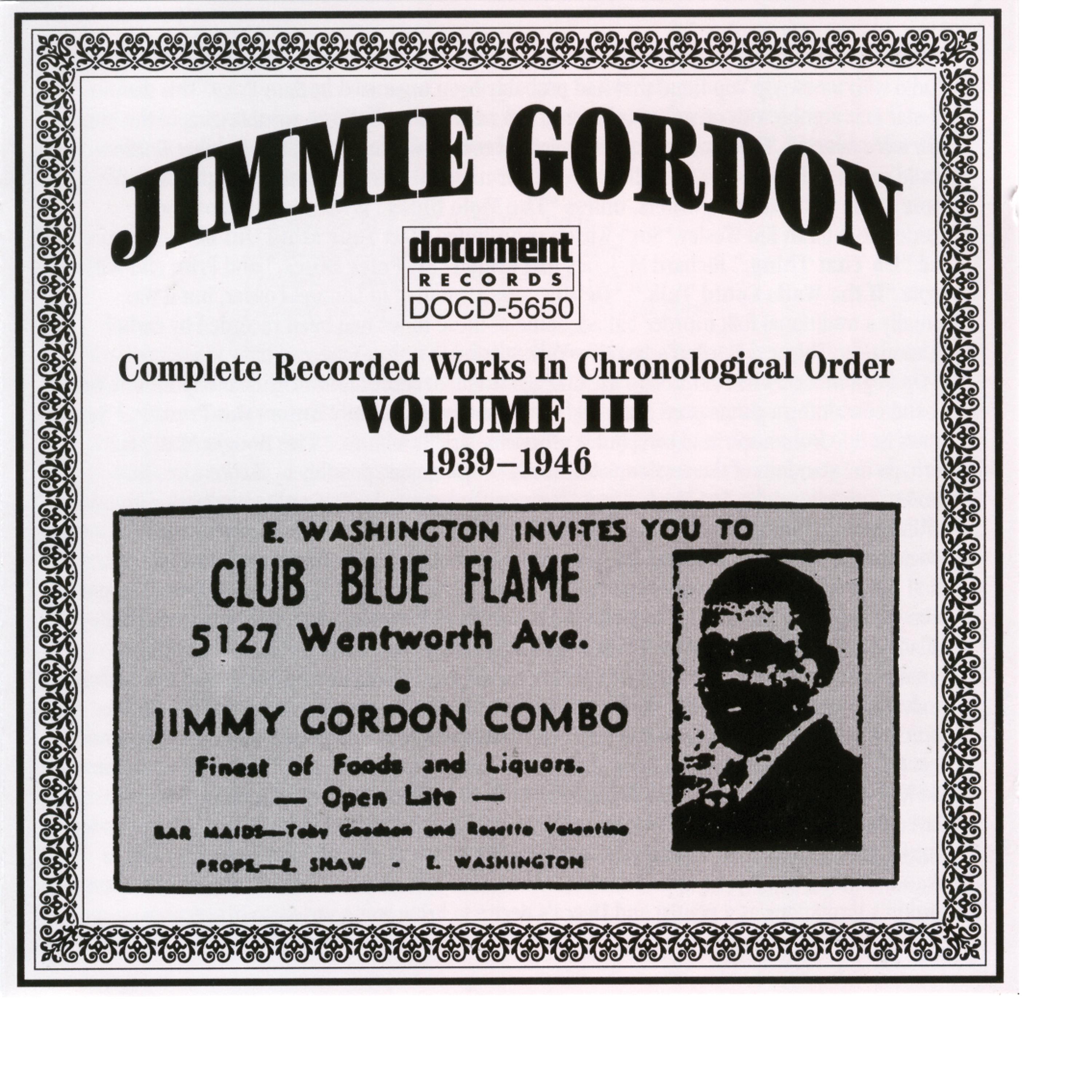 Постер альбома Jimmie Gordon Vol. 3 (1939-1946)