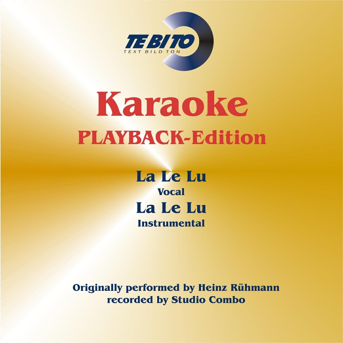 Studiocombo - La Le Lu (Karaoke Version) [Fullplayback] (Originally Performed By Heinz Rühmann)