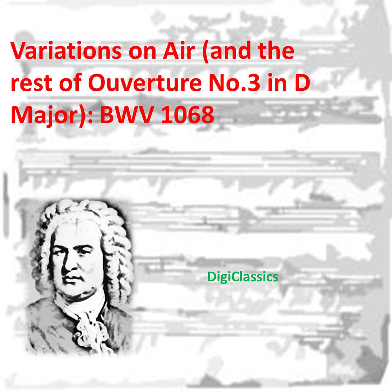 Постер альбома Bach: Variations on Air (and the rest of Ouverture No.3 in D Major), BWV 1068