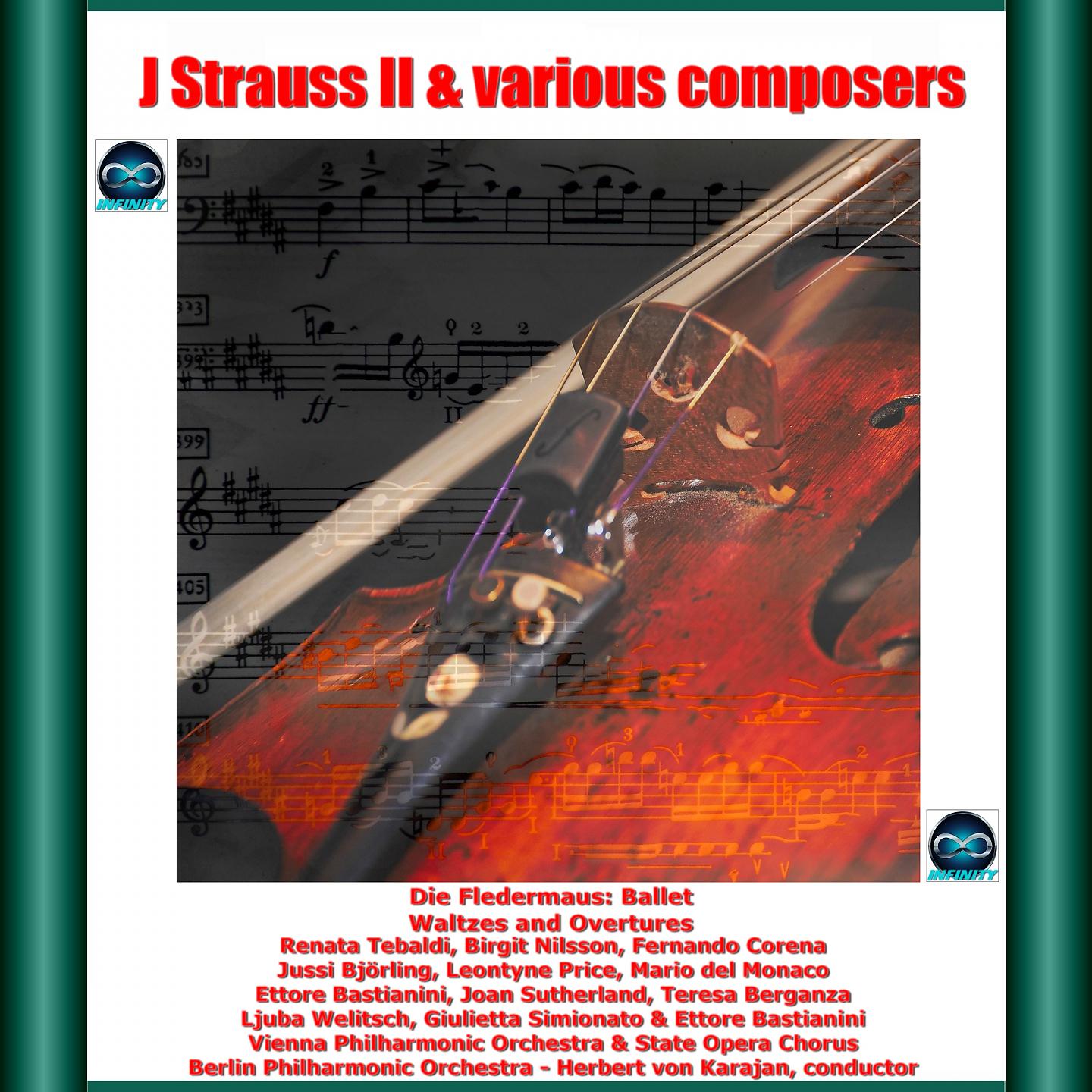 Постер альбома J strauss II & various composers: die Fledermaus: ballet - waltzes and overtures