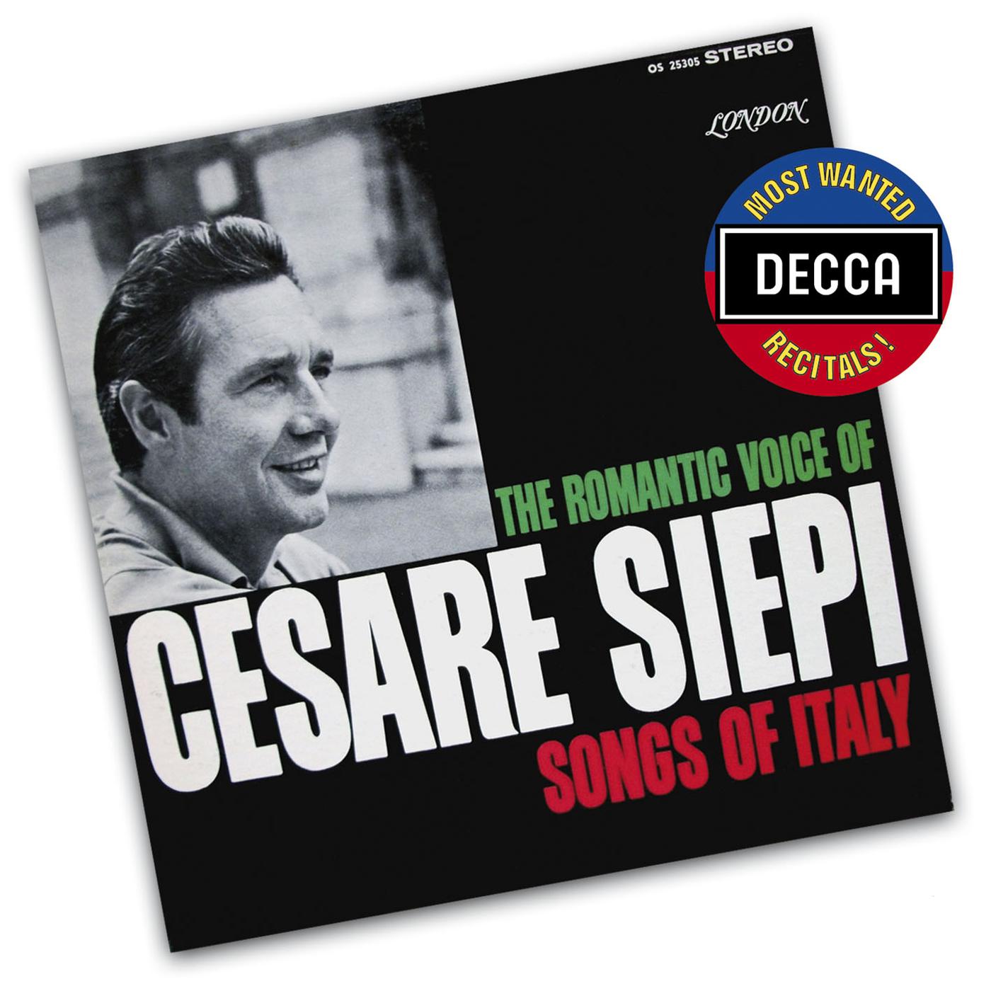 Постер альбома The Romantic Voice Of Cesare Siepi: Songs Of Italy