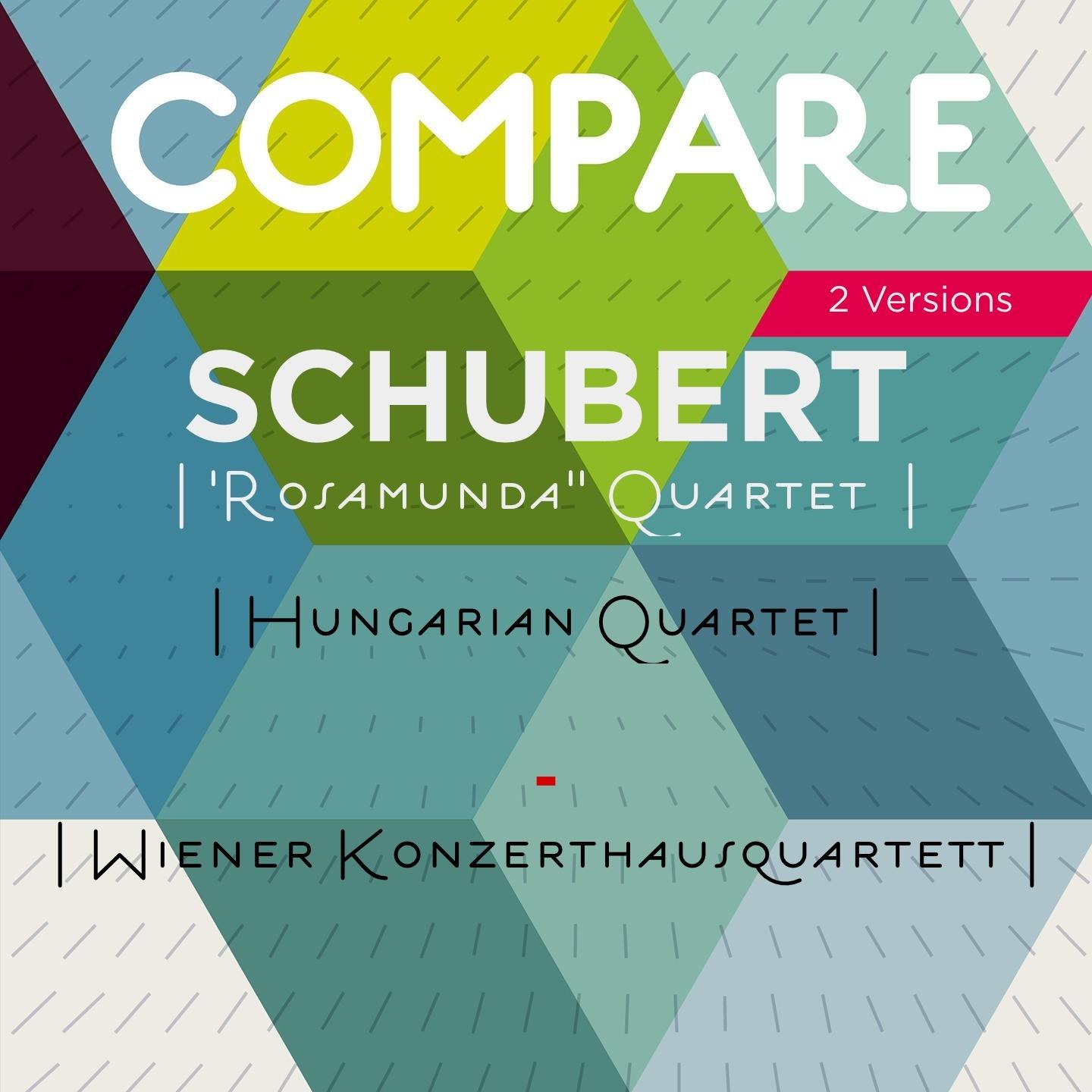 Постер альбома Schubert:  Quartet No. 13, Op. 29, D. 804, Hungarian Quartet vs. Wiener Konzerthausquartett (Compare 2 Versions)
