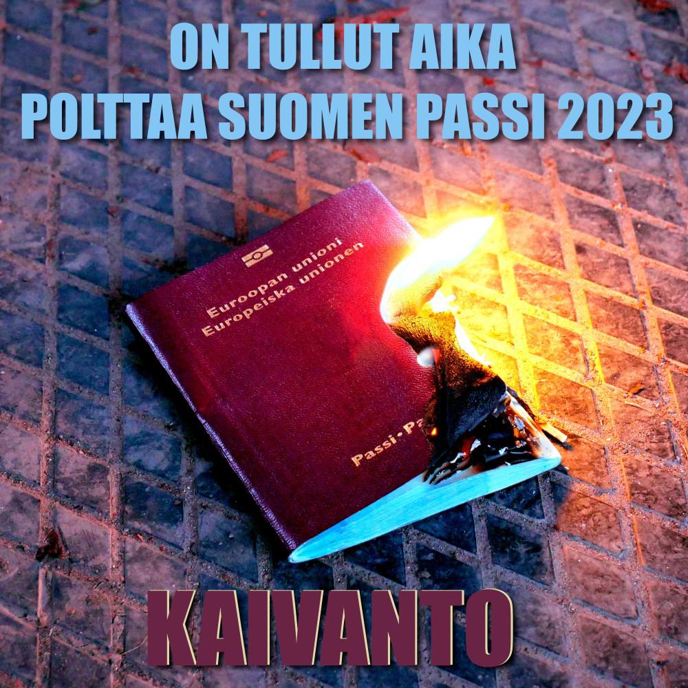 Постер альбома On tullut aika polttaa Suomen passi (2023)