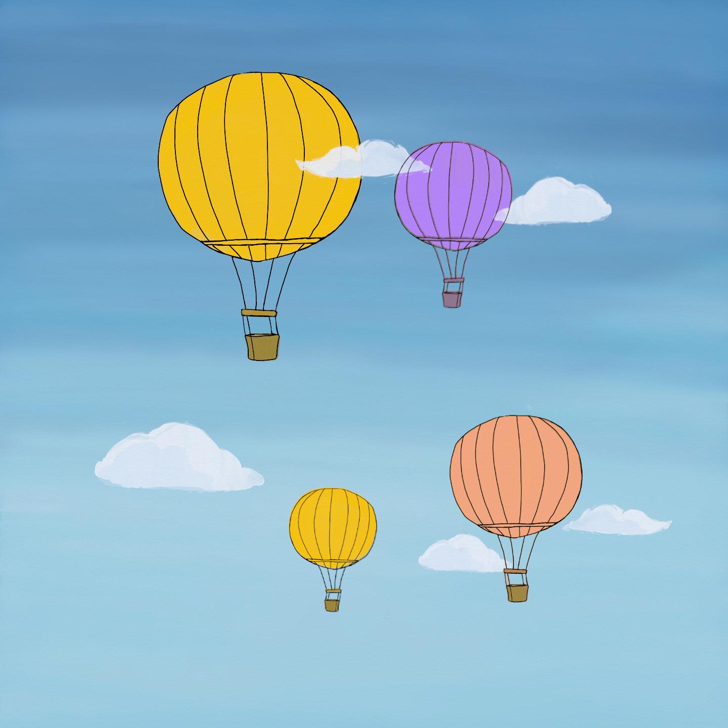 Постер альбома Hot-air balloons