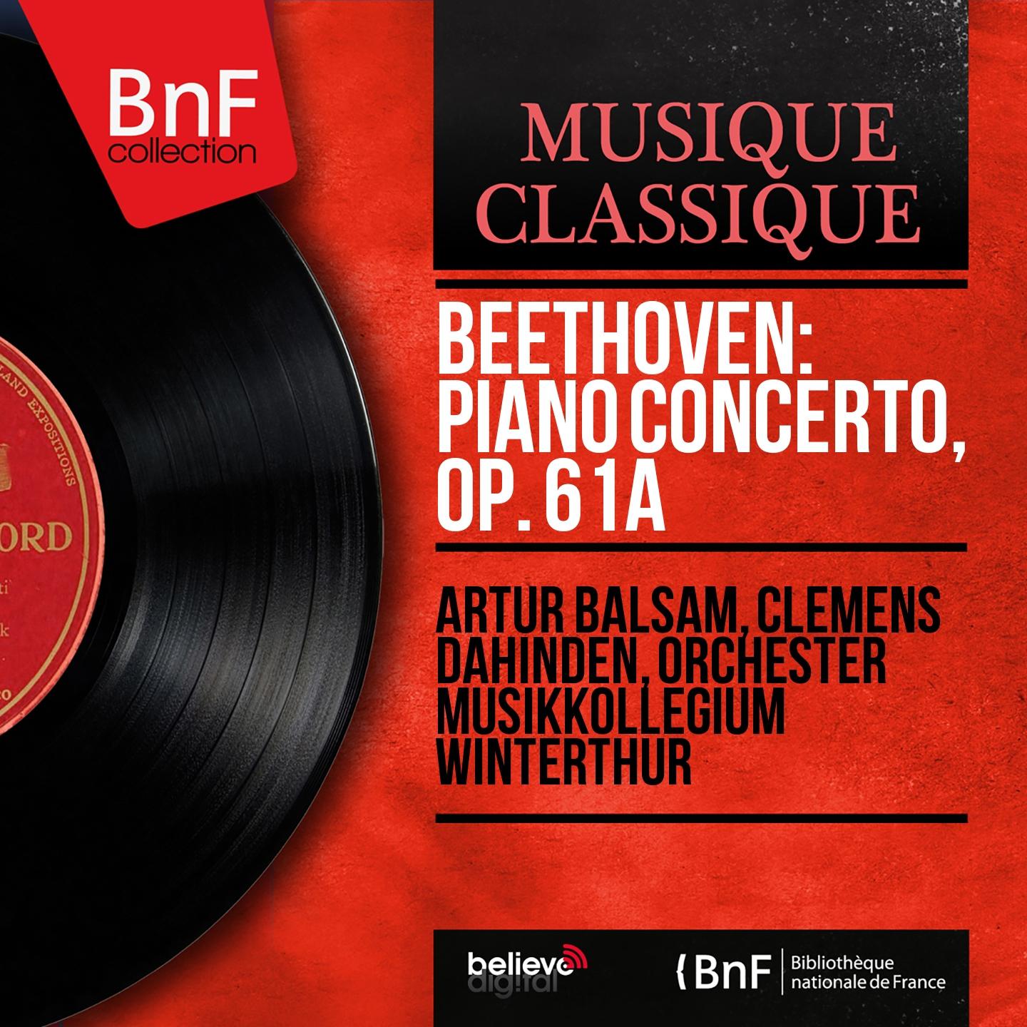 Постер альбома Beethoven: Piano Concerto, Op. 61a (Mono Version)